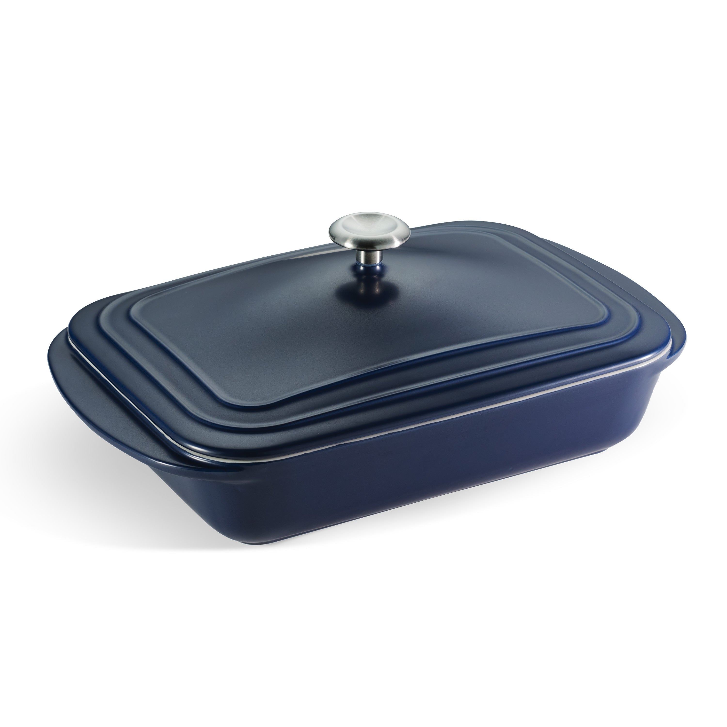 13.6 x 9.6 Inch Covered Ceramic Baking Dish