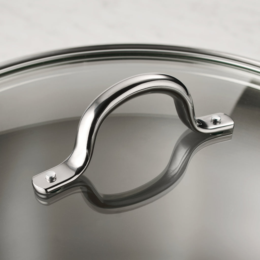 Covered Stainless Steel Stock Pot