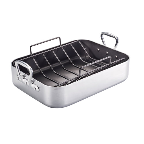 16 Inch Nonstick Roasting Pan with V Rack