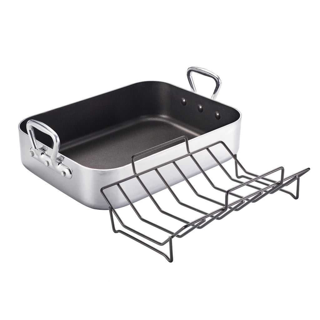 16 Inch Nonstick Roasting Pan with V Rack