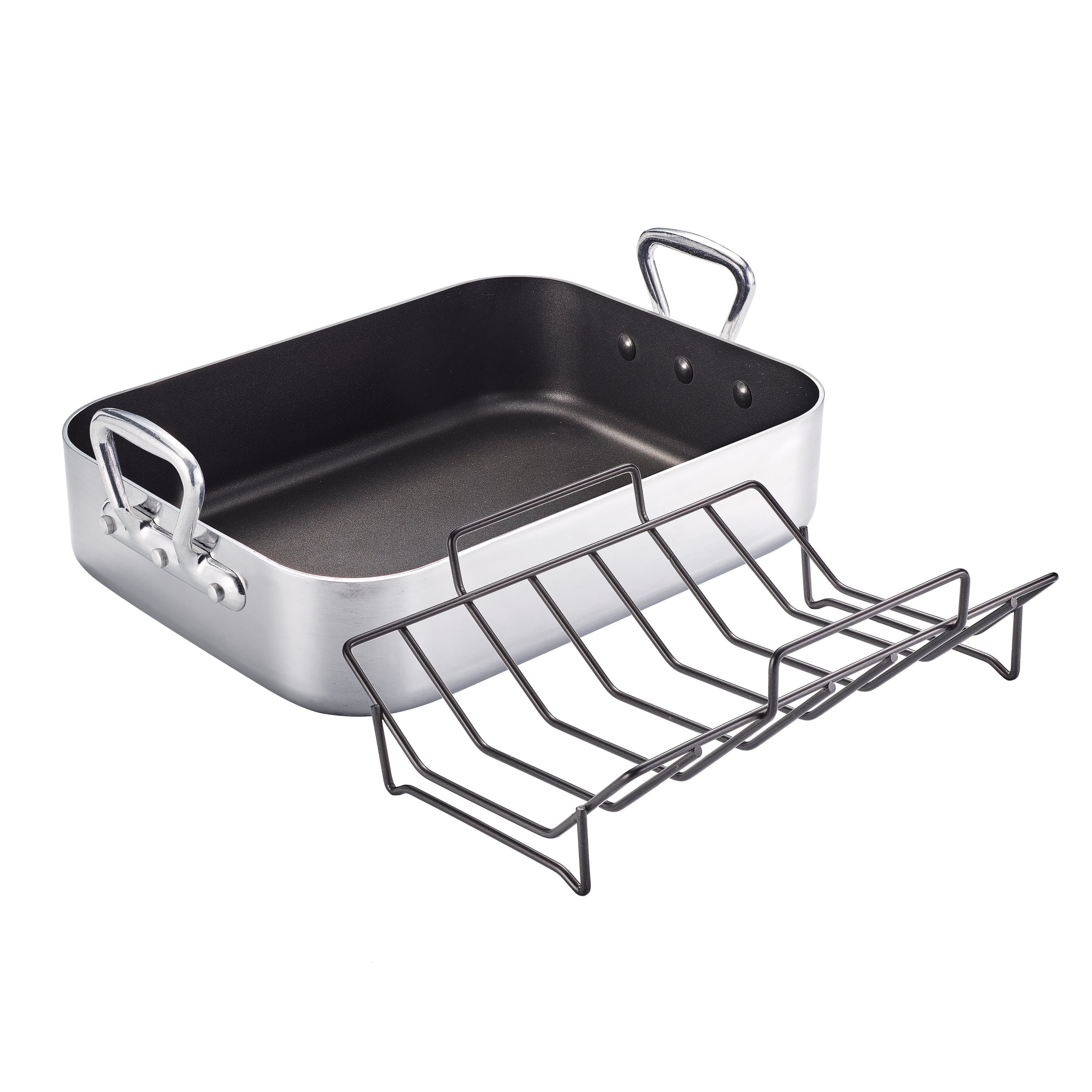 16 Inch Nonstick Roasting Pan with V Rack