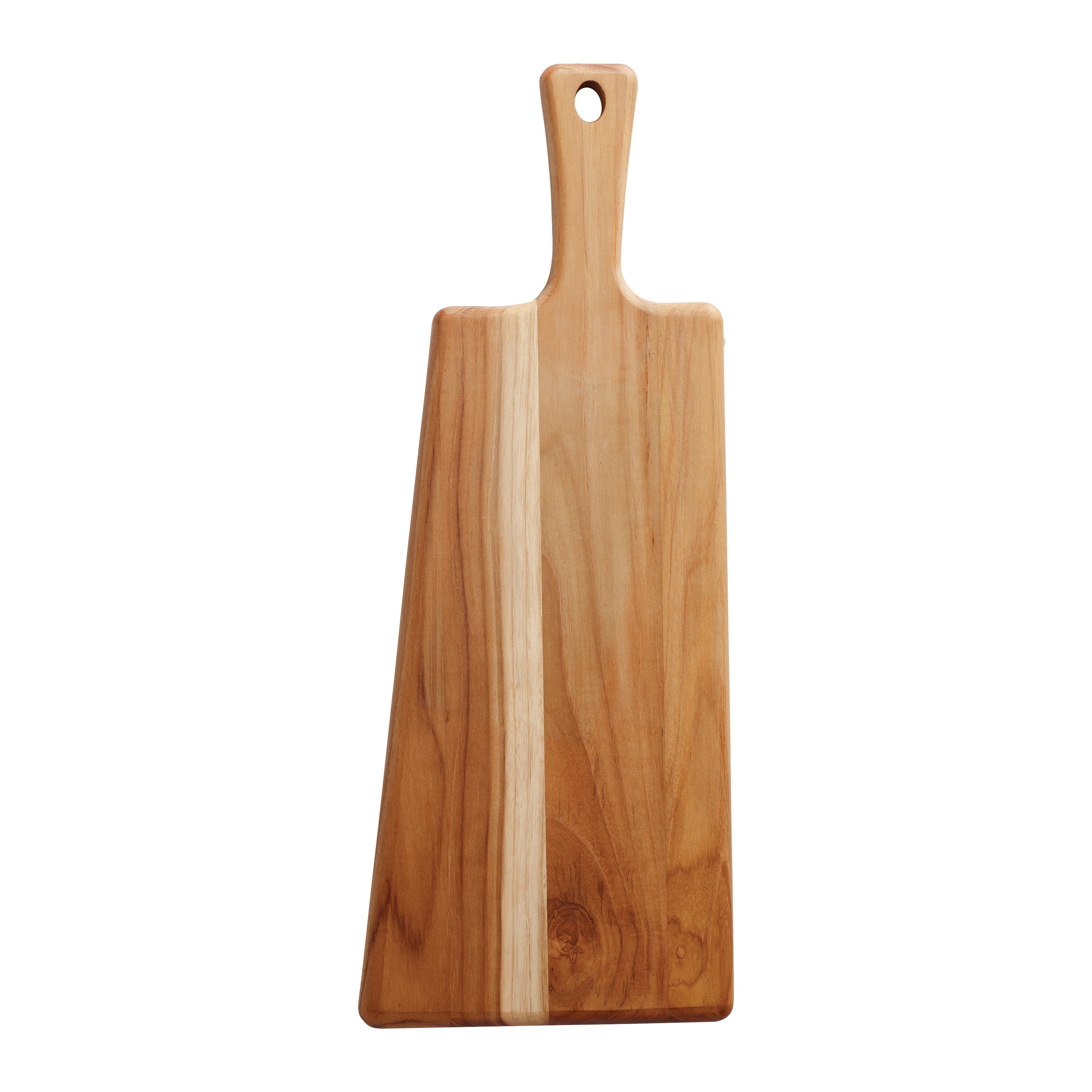 19 Inch x 7.5 Inch Teak Wood Rectangle Serving Board with Handle