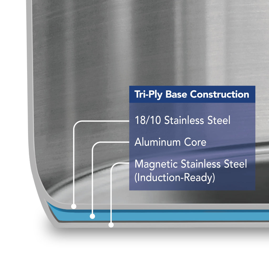 3 Piece - 6 Quart Stainless Steel Pasta Cooker