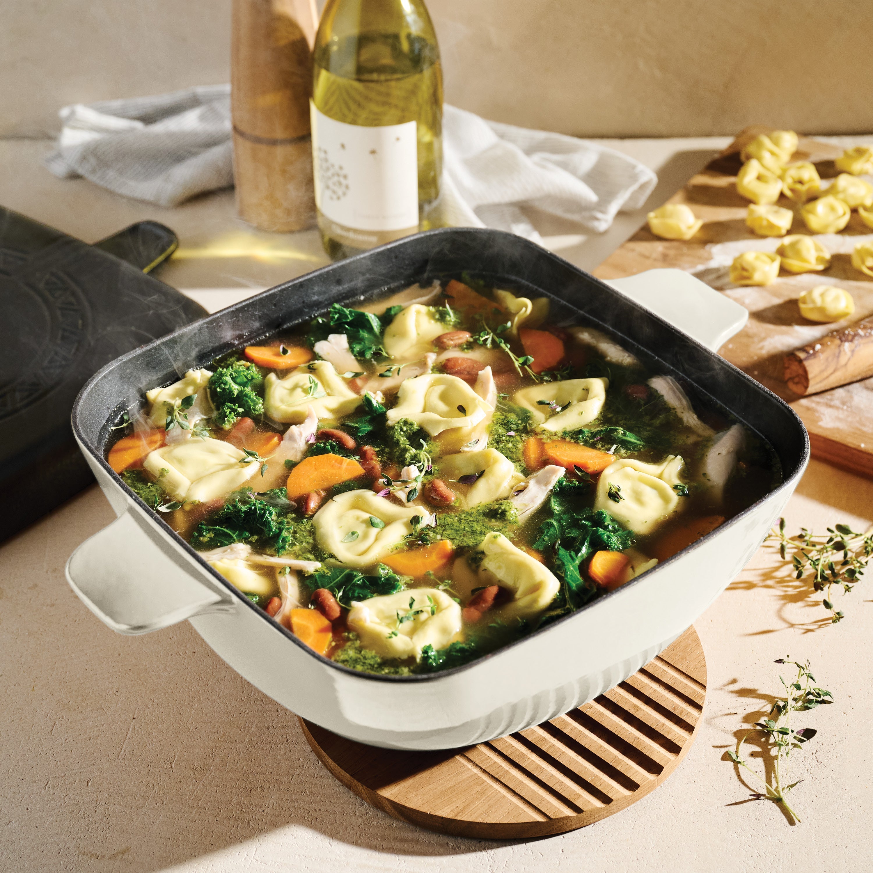 6.5 Quart Enameled Cast Iron Multi-Cooker with Reversible Lid