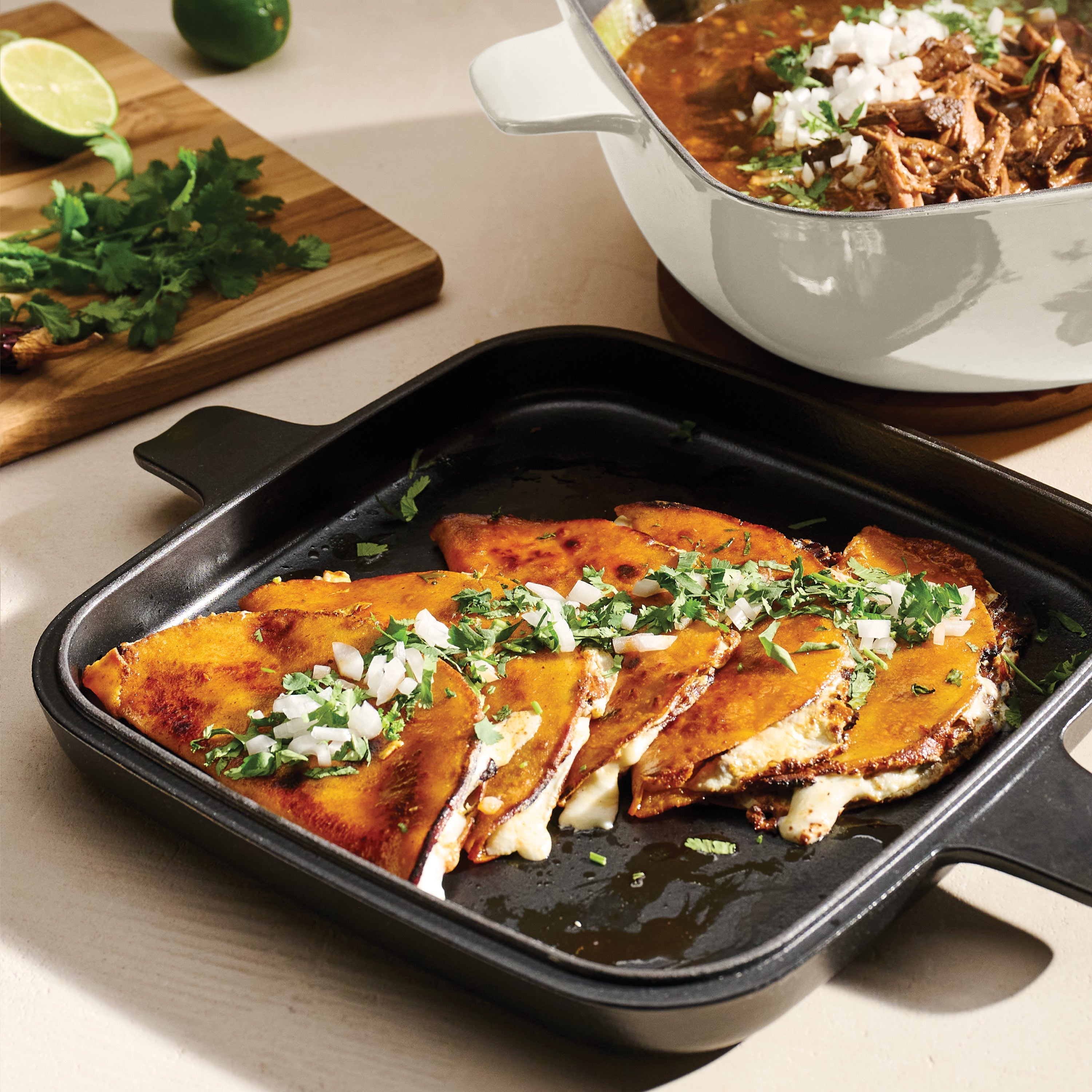 6.5 Quart Enameled Cast Iron Multi-Cooker with Reversible Lid