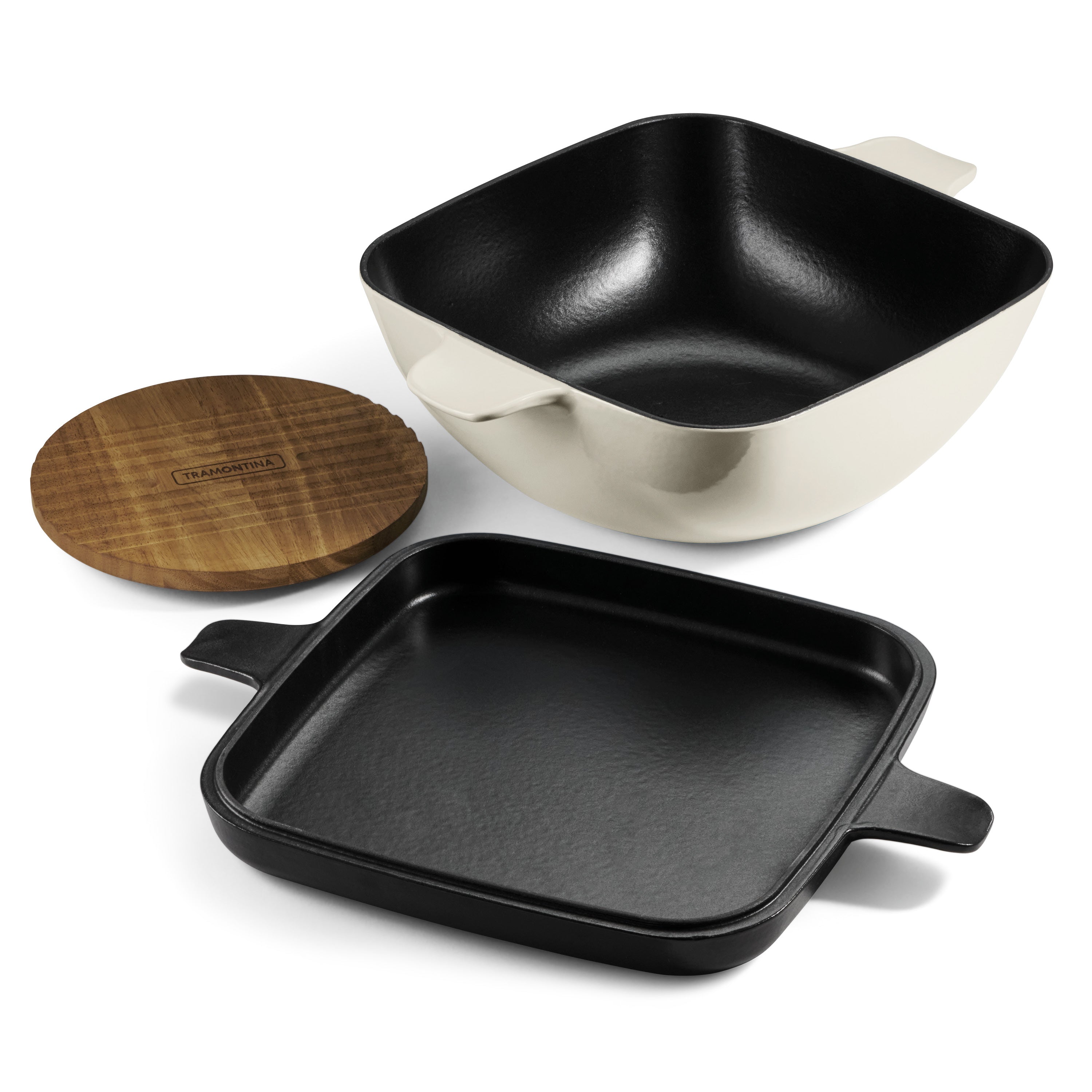 6.5 Quart Enameled Cast Iron Multi-Cooker with Reversible Lid