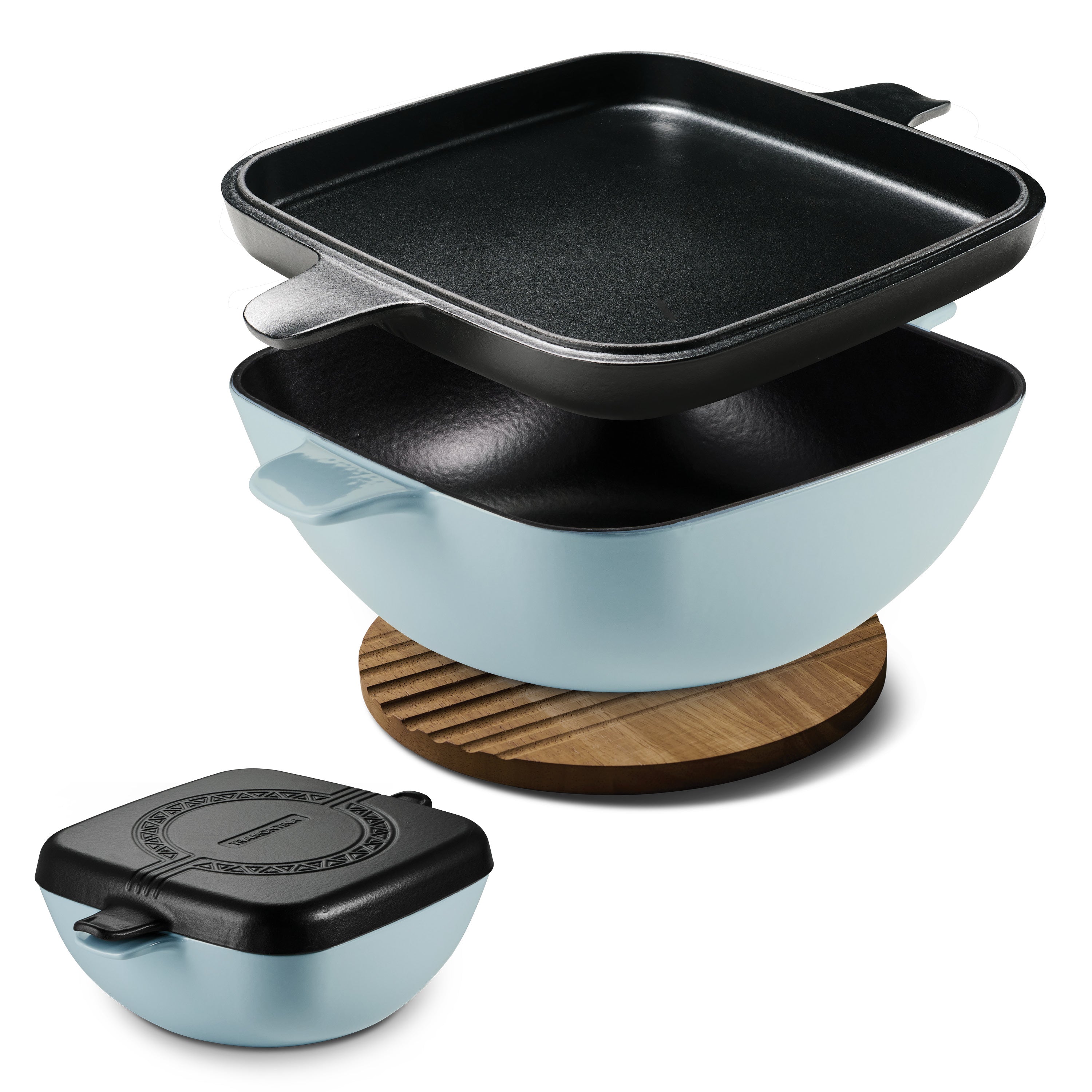 6.5 Quart Enameled Cast Iron Multi-Cooker with Reversible Lid