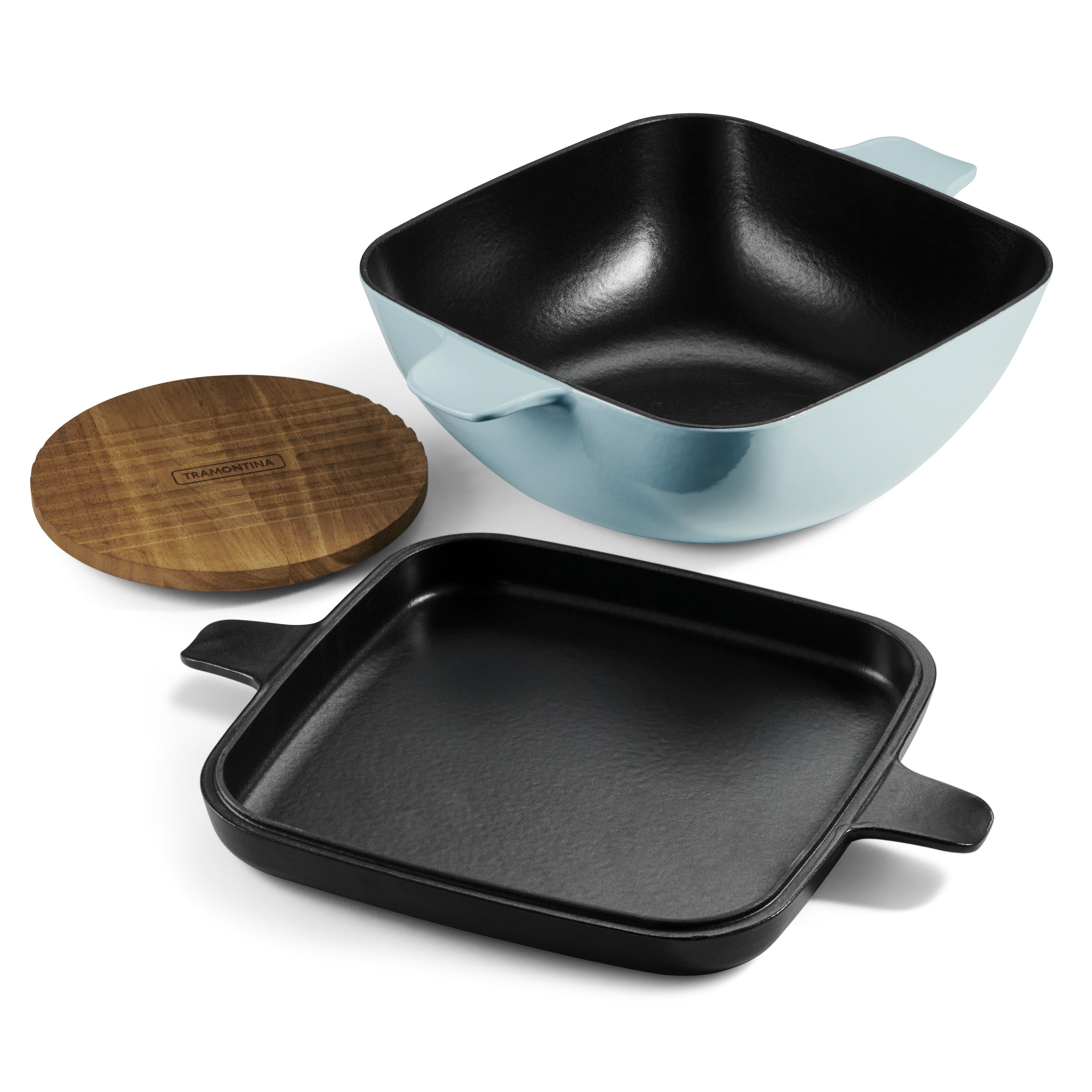 6.5 Quart Enameled Cast Iron Multi-Cooker with Reversible Lid