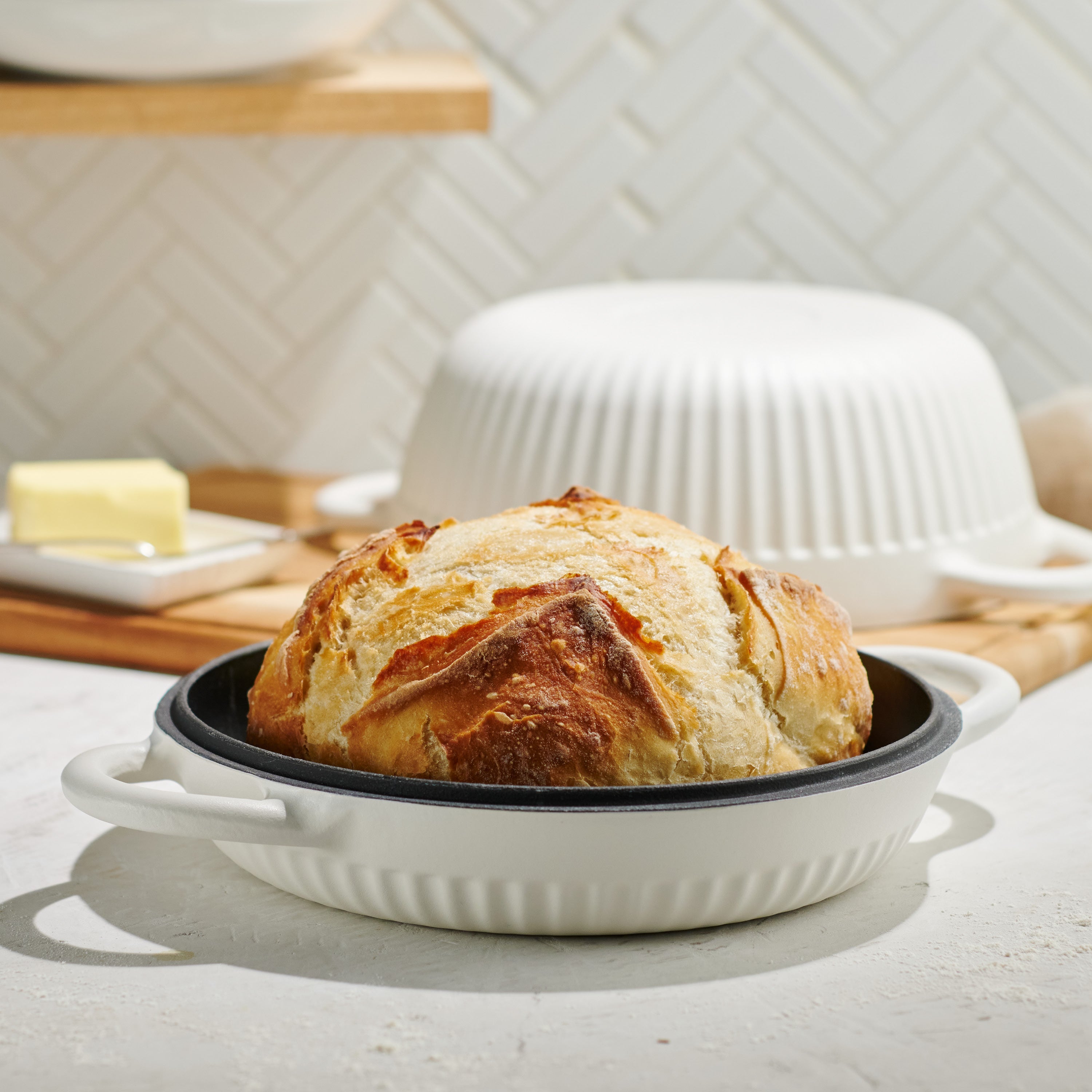 2-Piece Enameled Cast Iron Multipurpose Bread Oven
