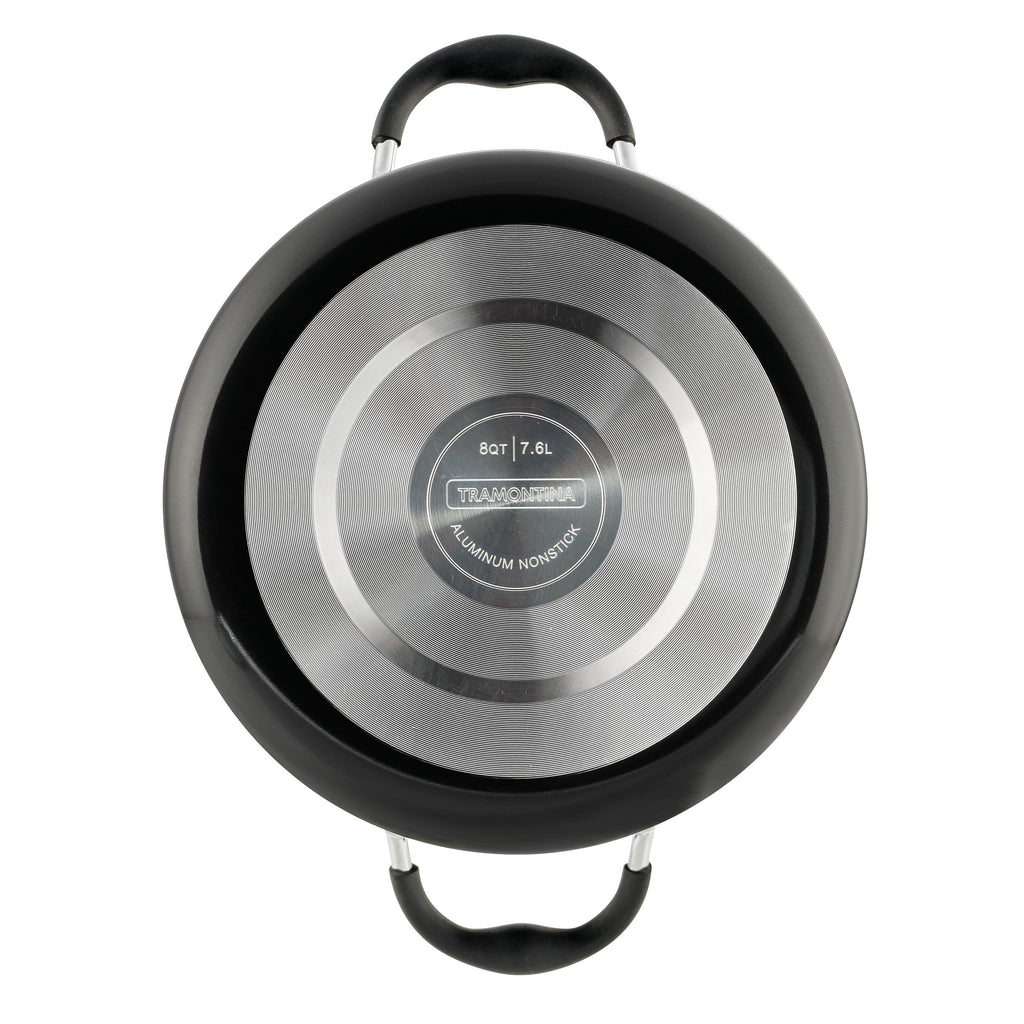 8 Quart Ceramic Nonstick Covered Stock Pot, Charcoal Gray