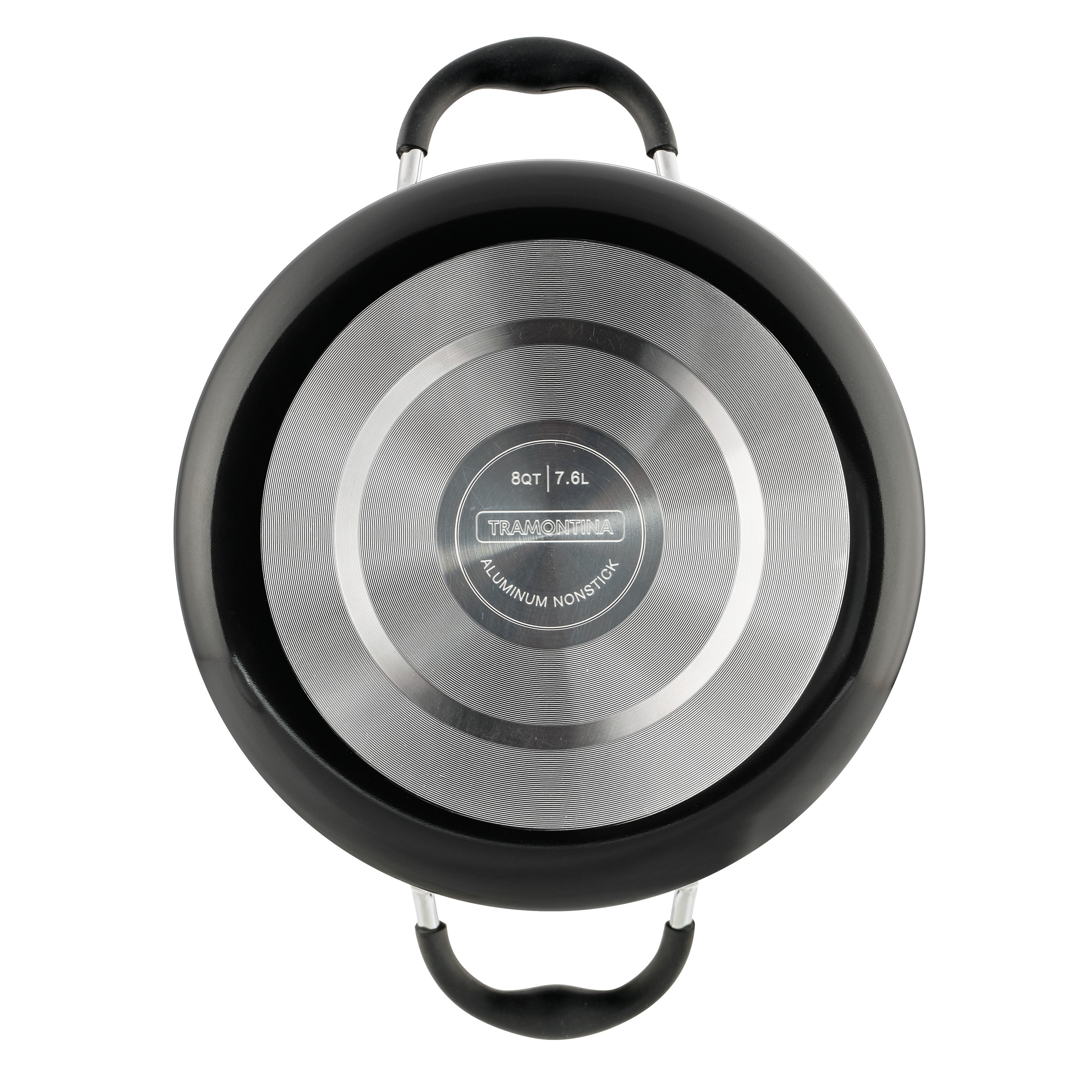 8 Quart Ceramic Nonstick Covered Stock Pot, Charcoal Gray