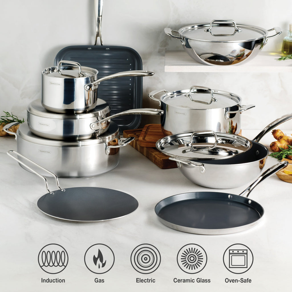 Tri-Ply Clad Covered Casserole with Ceramic Interior