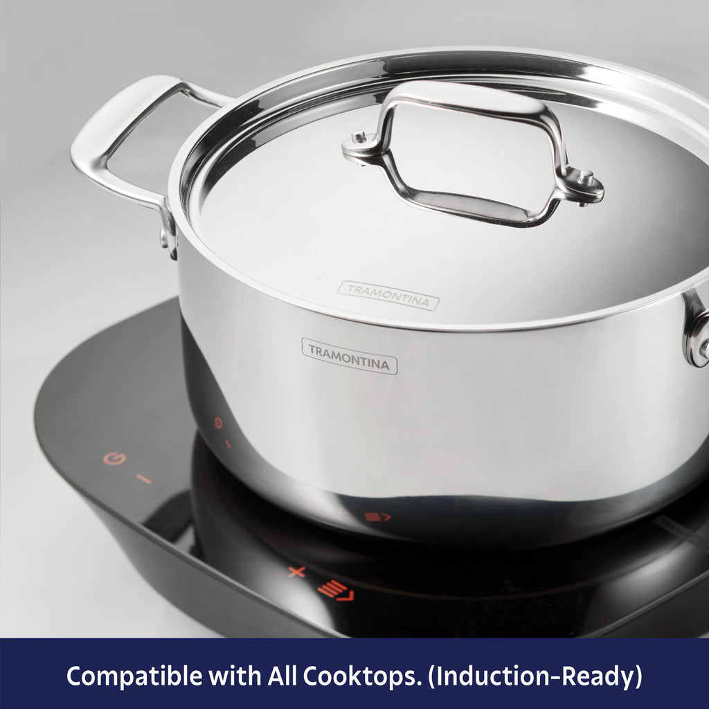 Tri-Ply Clad Covered Casserole with Ceramic Interior