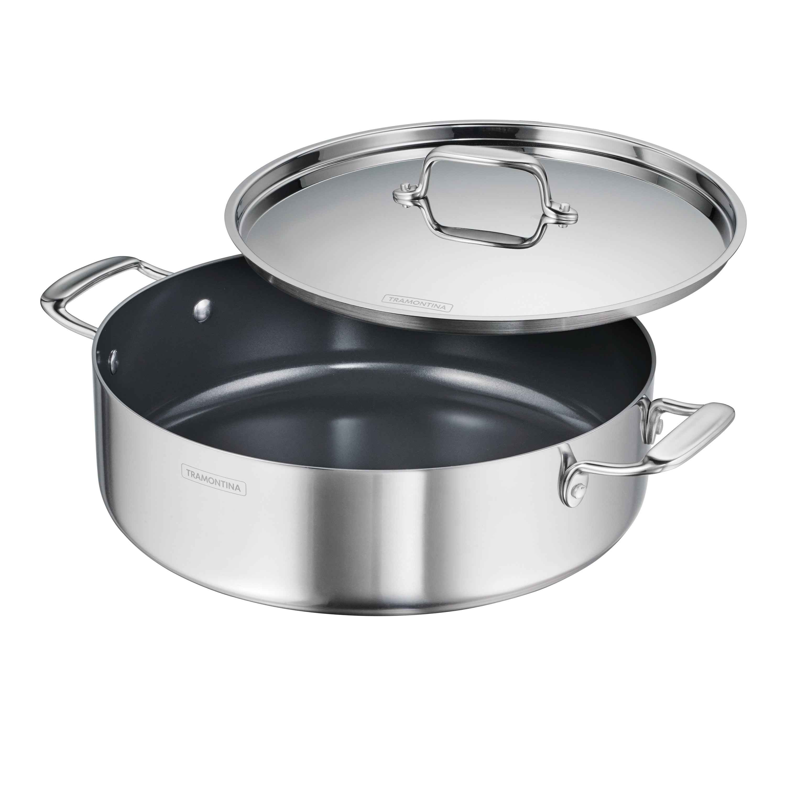 Tri-Ply Clad Covered Casserole with Ceramic Interior