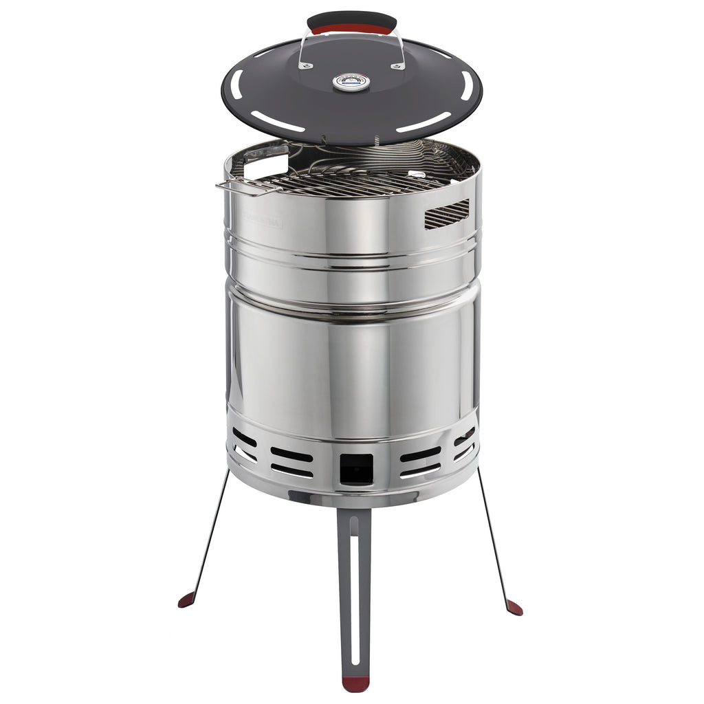 15.5 Inch Stainless Steel Round BBQ Charcoal Grill with Lid