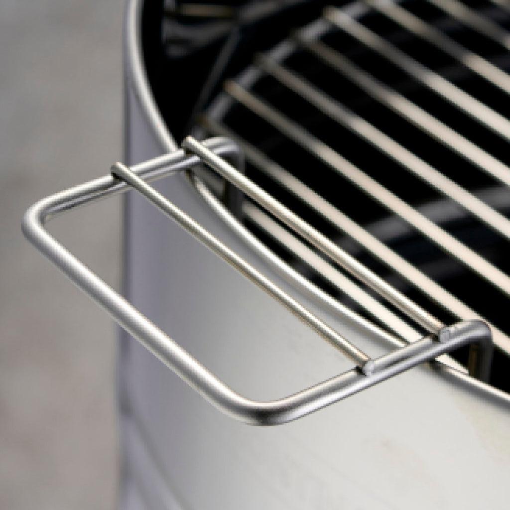 15.5 Inch Stainless Steel Round BBQ Charcoal Grill with Lid