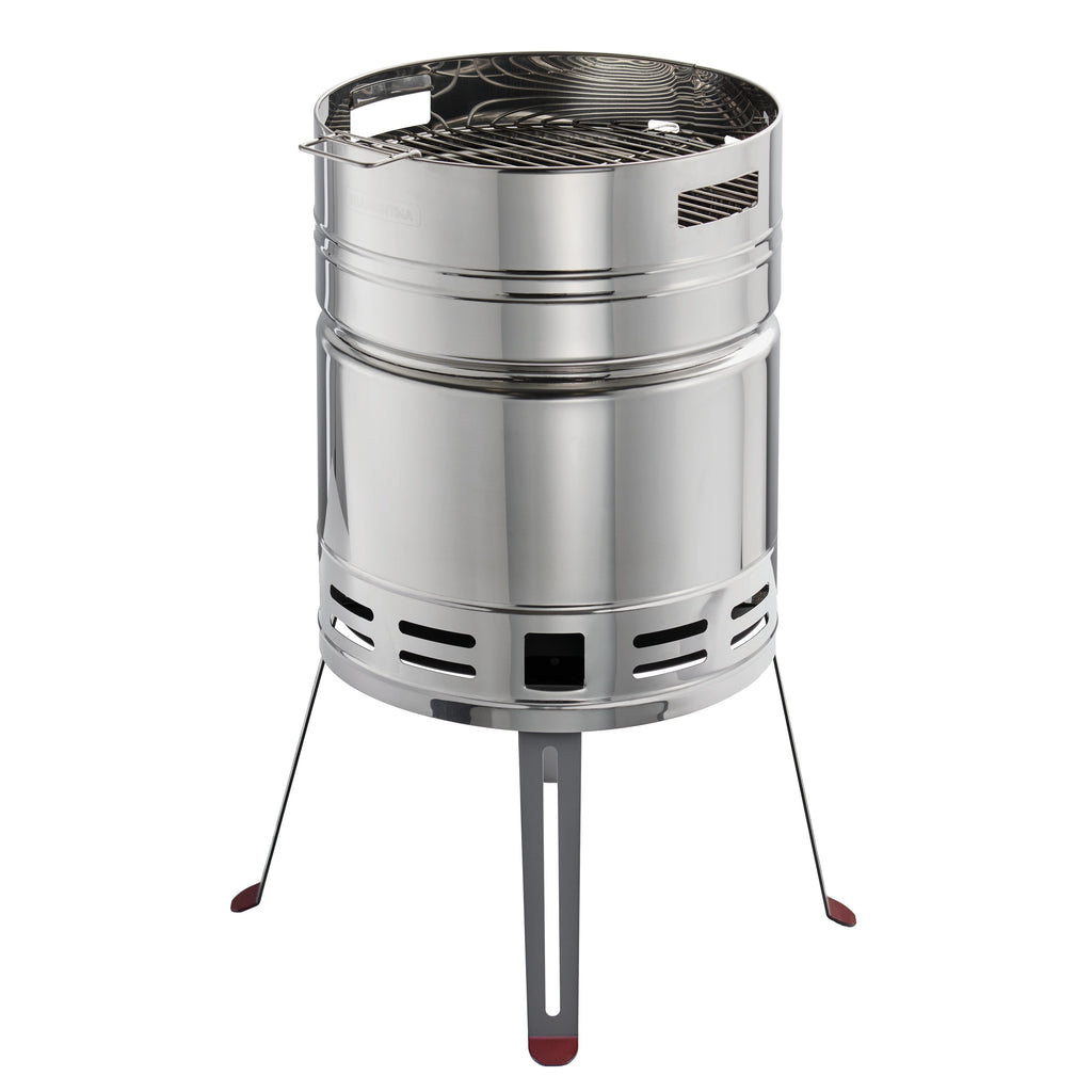 15.5 in Stainless Steel Round BBQ Charcoal Grill with Stand