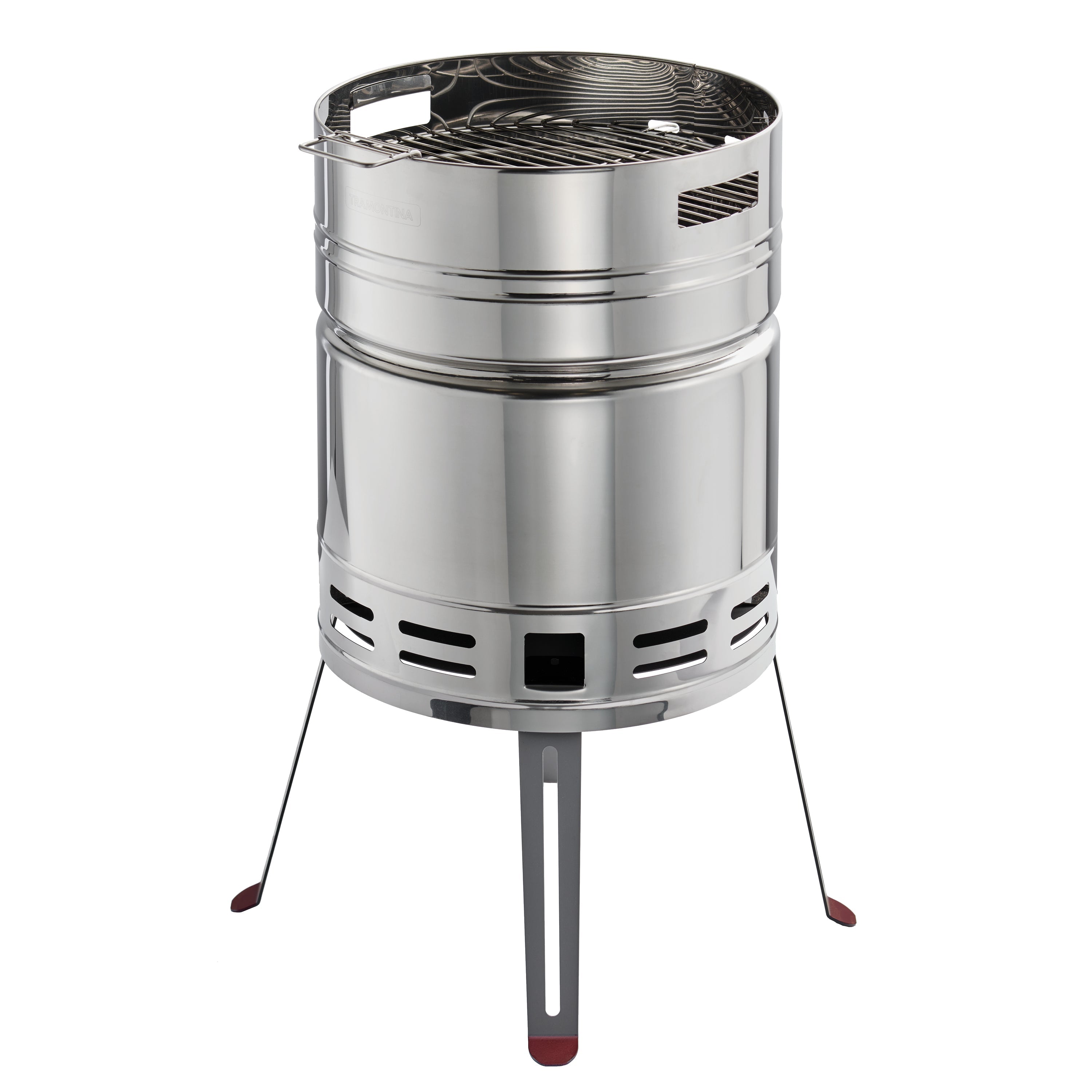15.5 in Stainless Steel Round BBQ Charcoal Grill with Stand