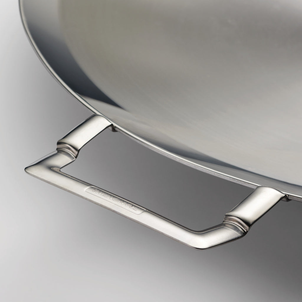 17.25 in Tri-Ply Clad Stainless Steel Round Grill Pan