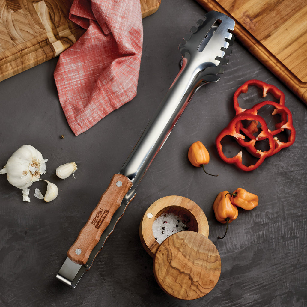 BBQ Tongs with Wood Handle
