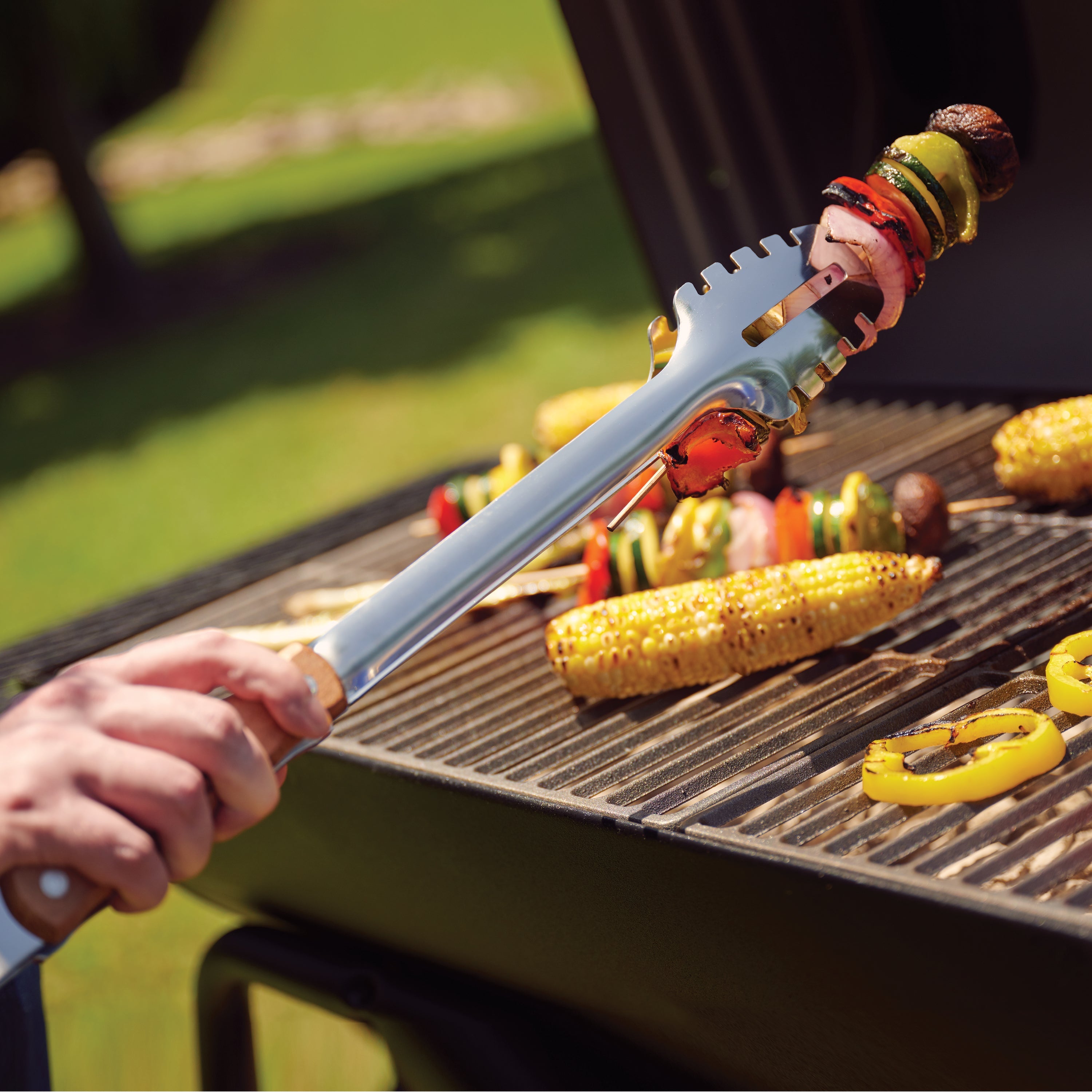 BBQ Tongs with Wood Handle