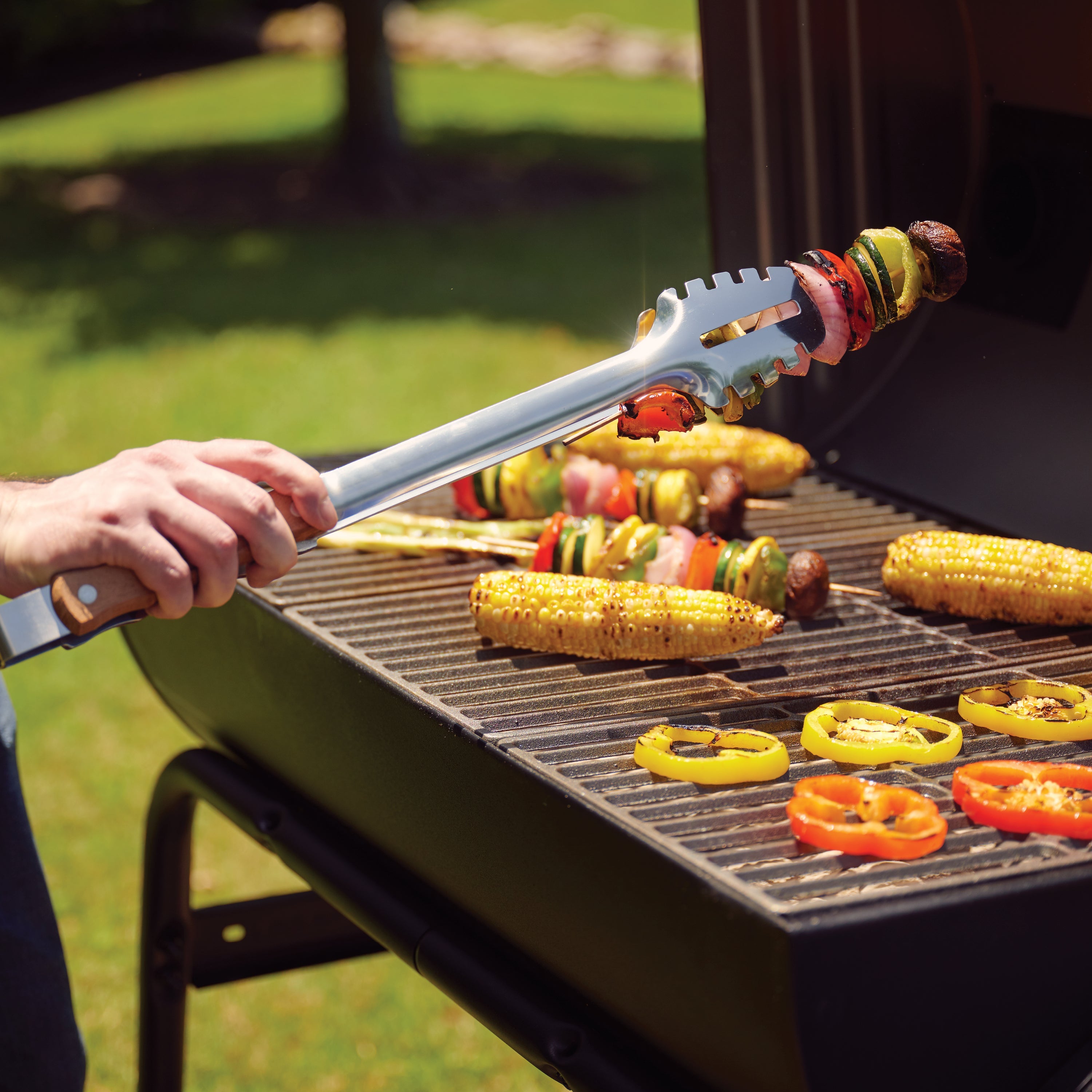 BBQ Tongs with Wood Handle