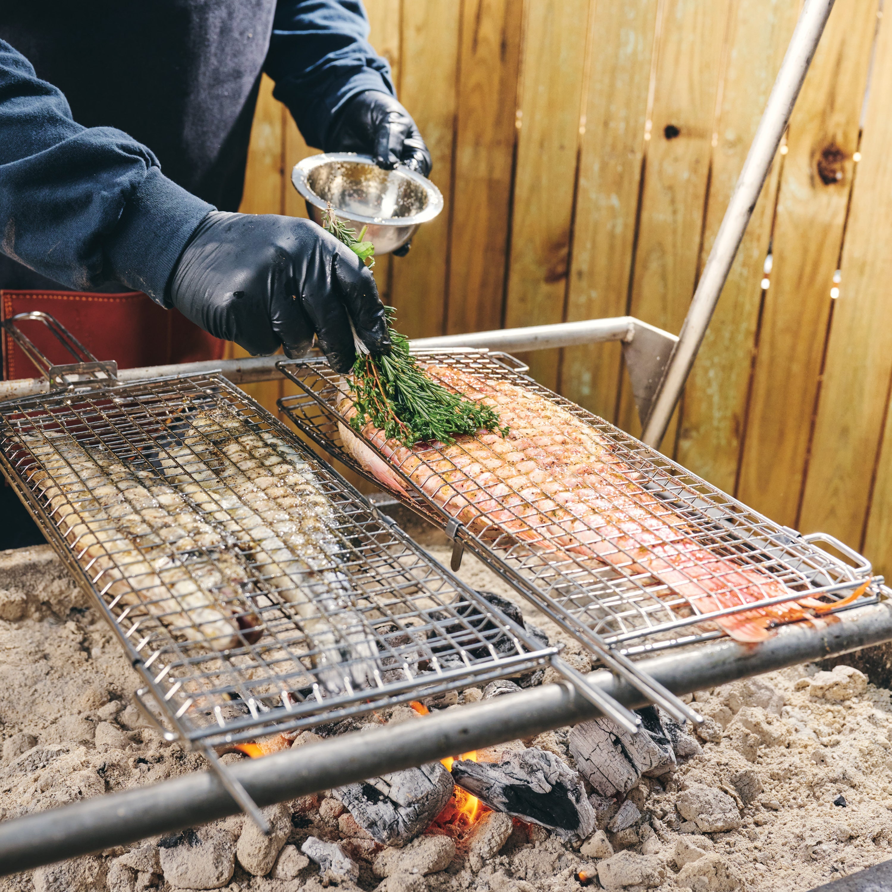 Stainless Steel Flat Grill Basket