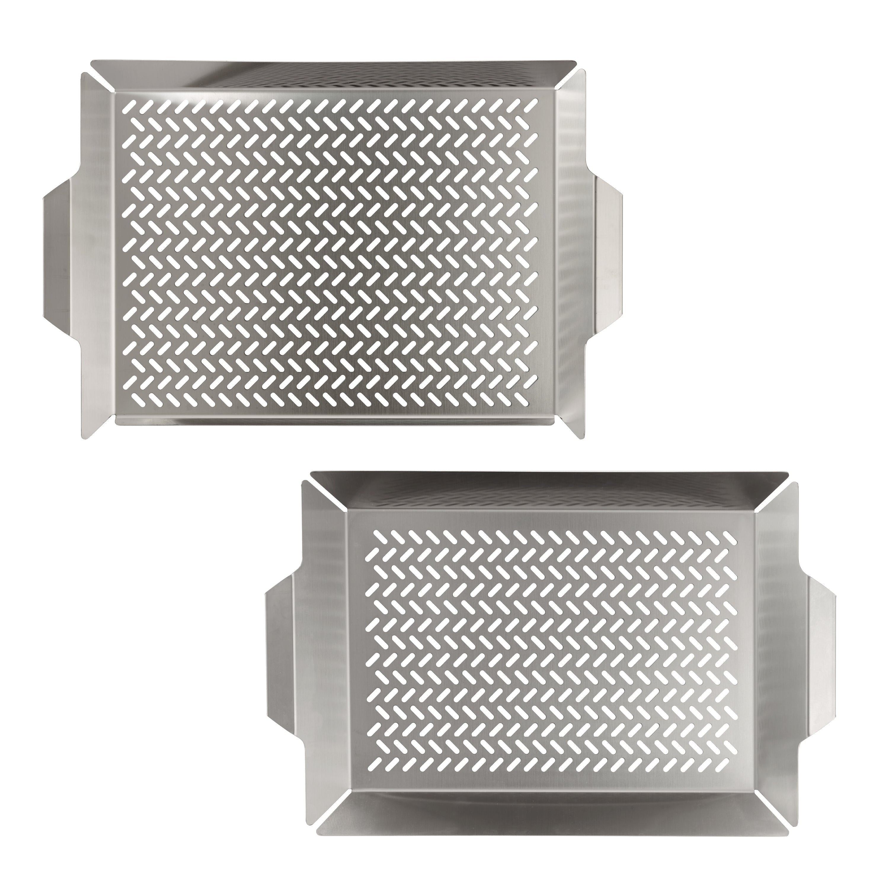 2 Piece Outdoor Roasting Grill Pan Set