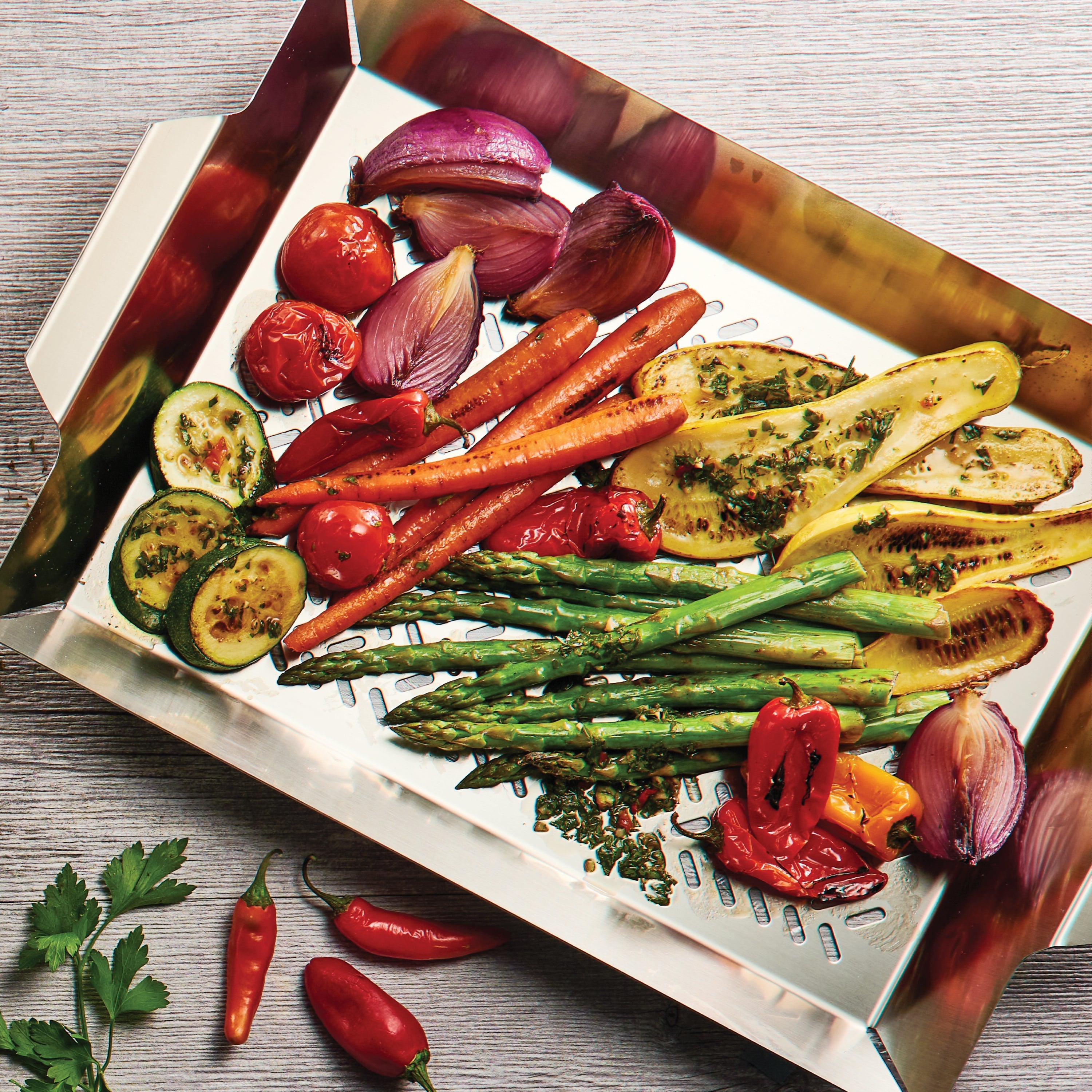 Large Stainless Steel Outdoor Grill Pan