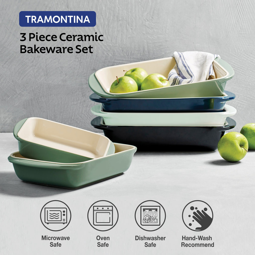 3 Piece Ceramic Bakeware Set