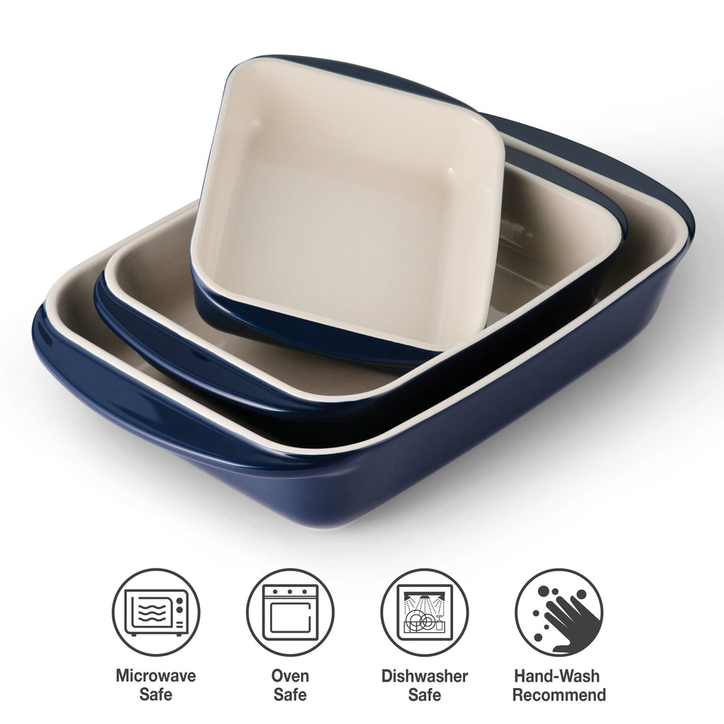 3 Piece Ceramic Bakeware Set