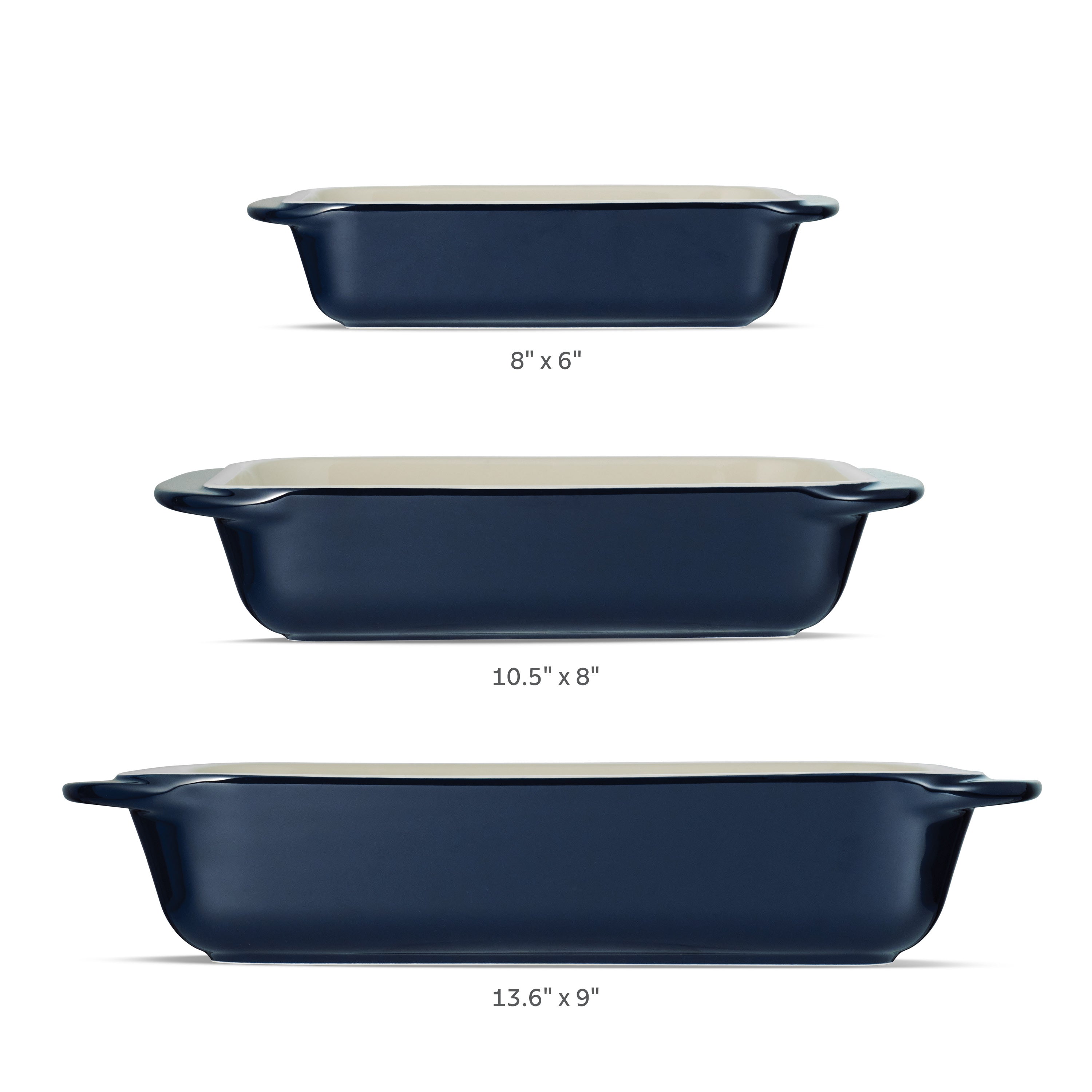 3 Piece Ceramic Bakeware Set