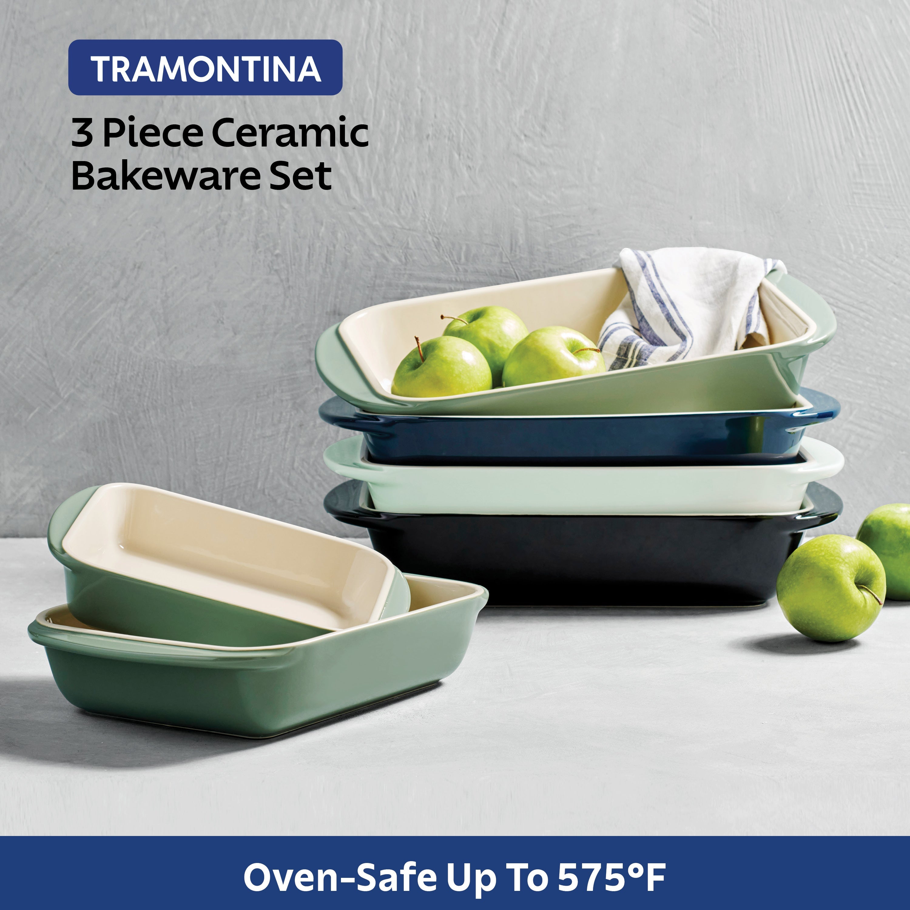 3 Piece Ceramic Bakeware Set