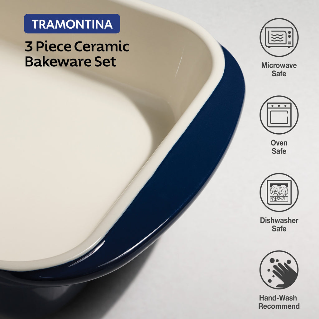 3 Piece Ceramic Bakeware Set