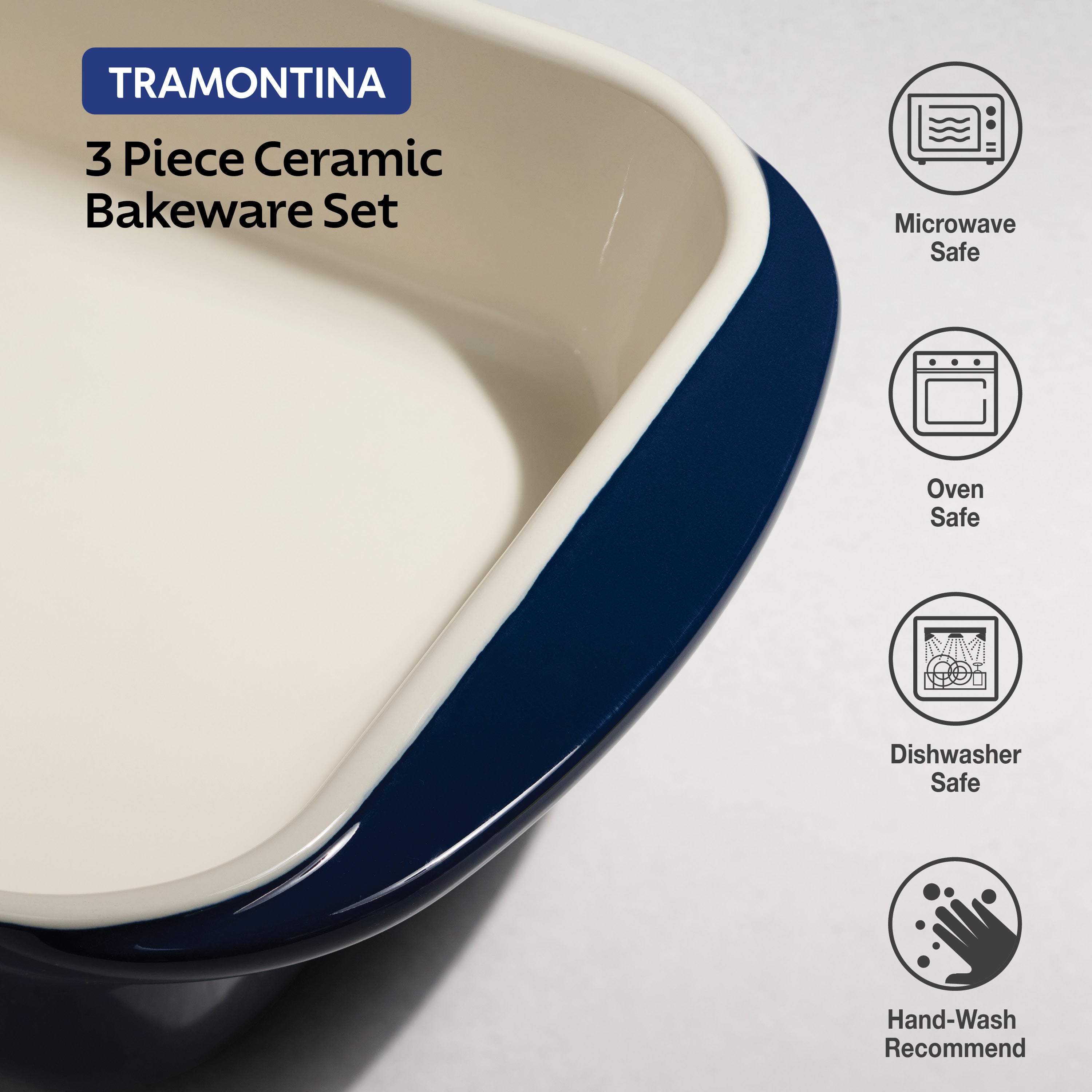 3 Piece Ceramic Bakeware Set