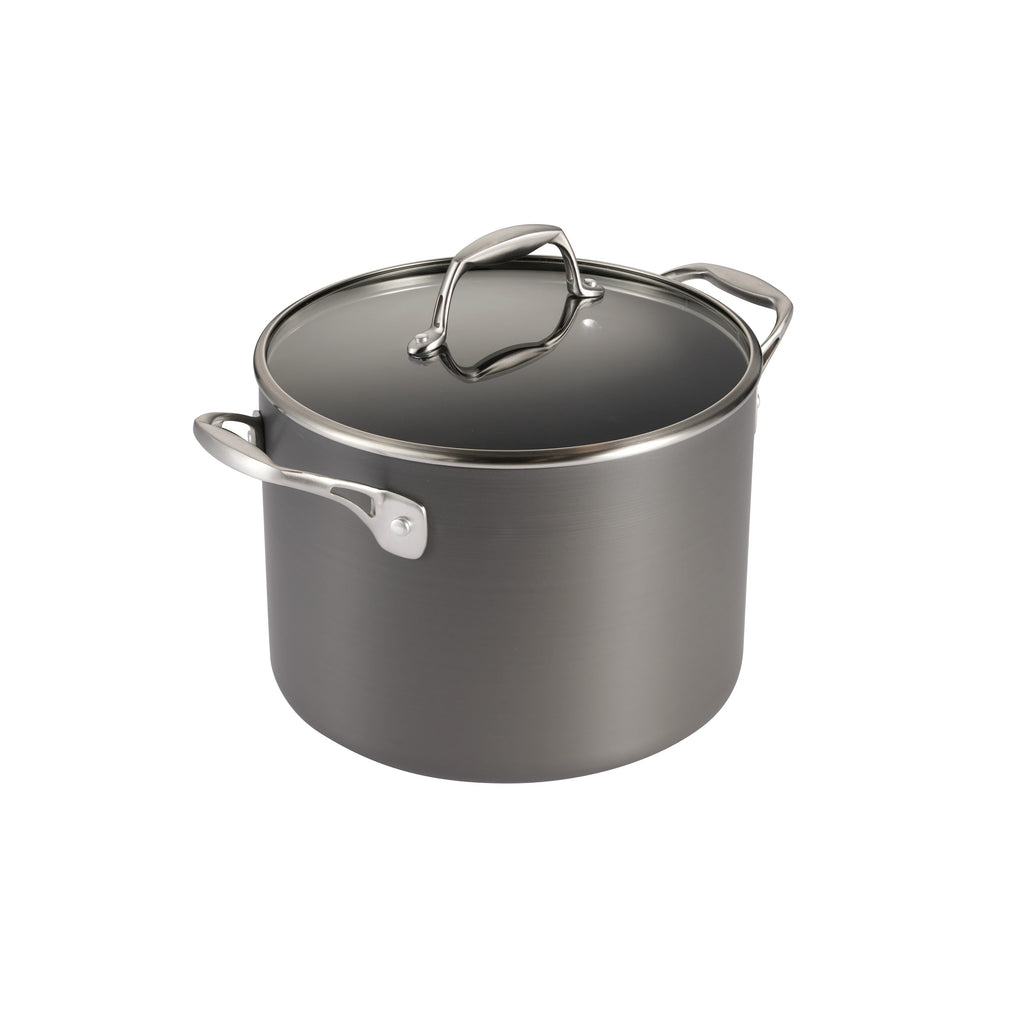 8 Quart Hard Anodized Aluminum Covered Stock Pot