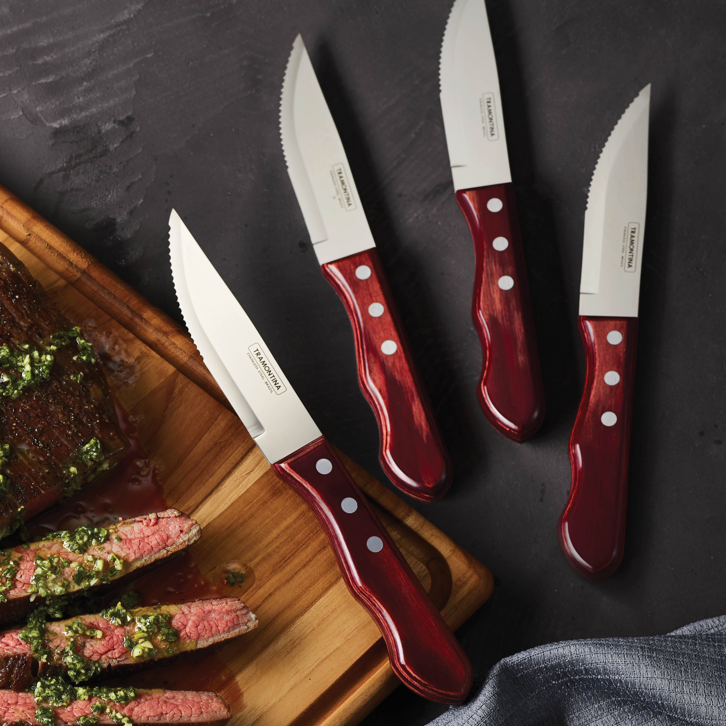 4 Piece Steak Knife Set - Pointed