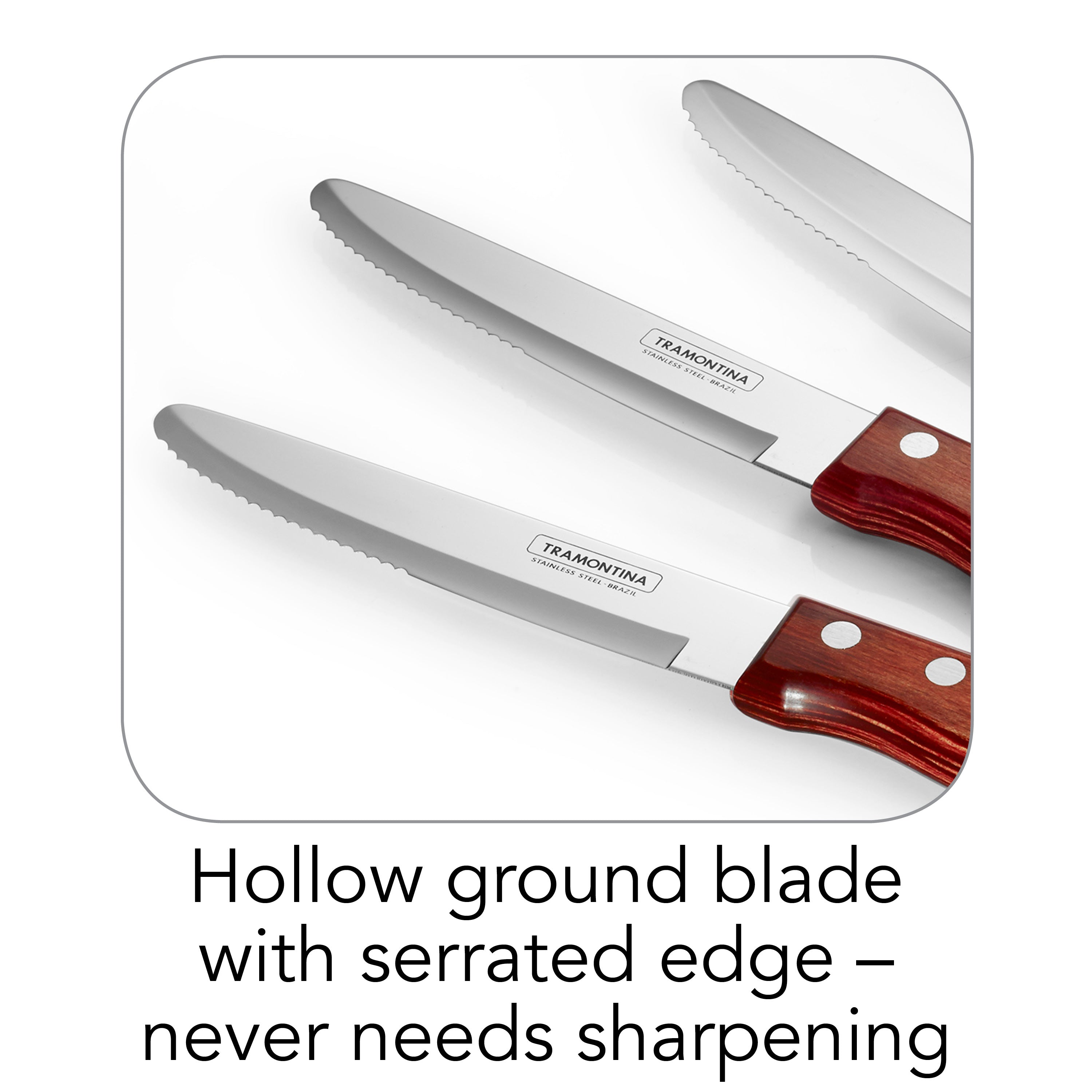 4 Piece Steak Knife Set - Rounded