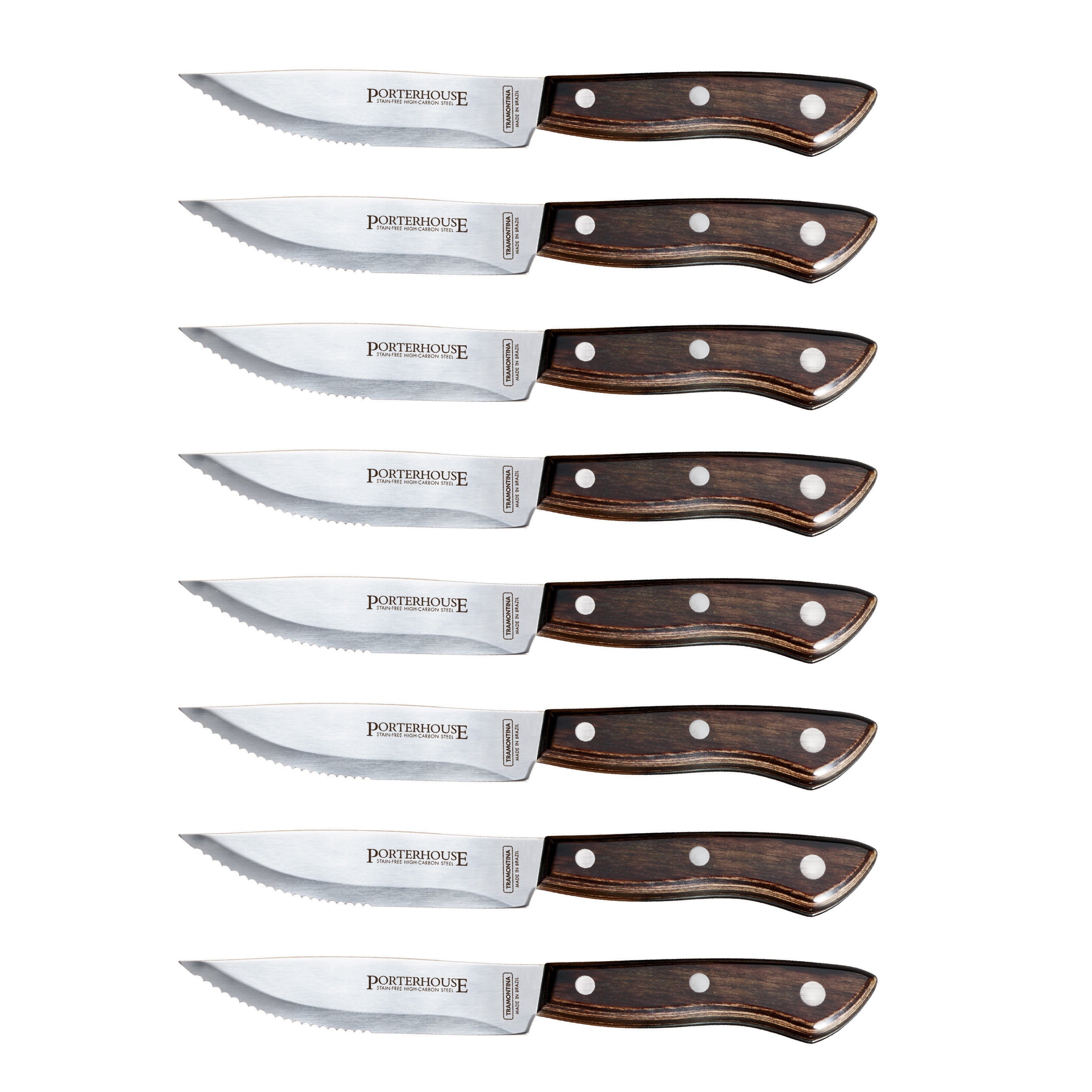 8 Piece Steak Knife Set - Pointed
