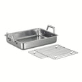 Stainless Steel Roasting Pan with Basting Grill