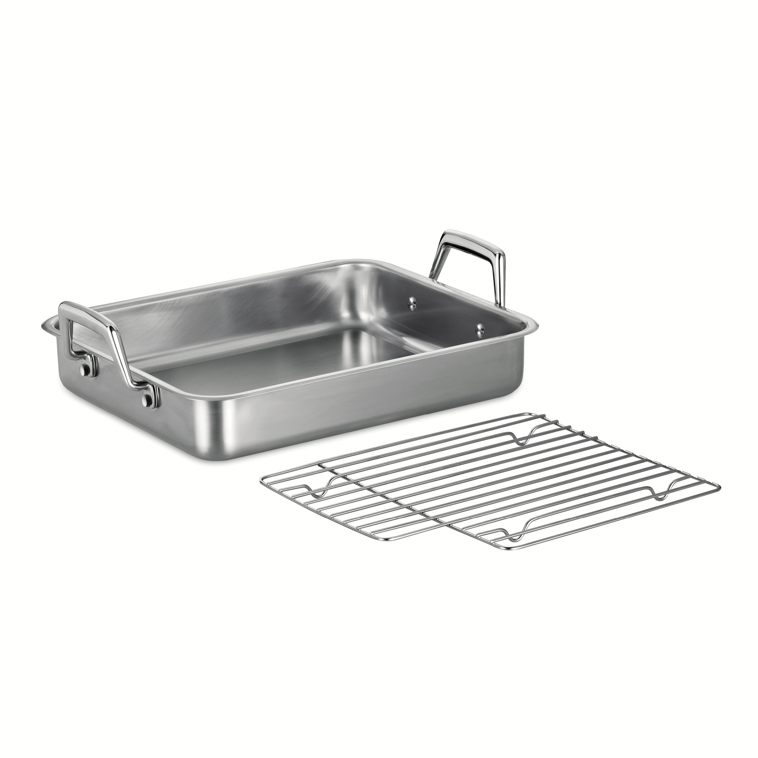 Stainless Steel Roasting Pan with Basting Grill