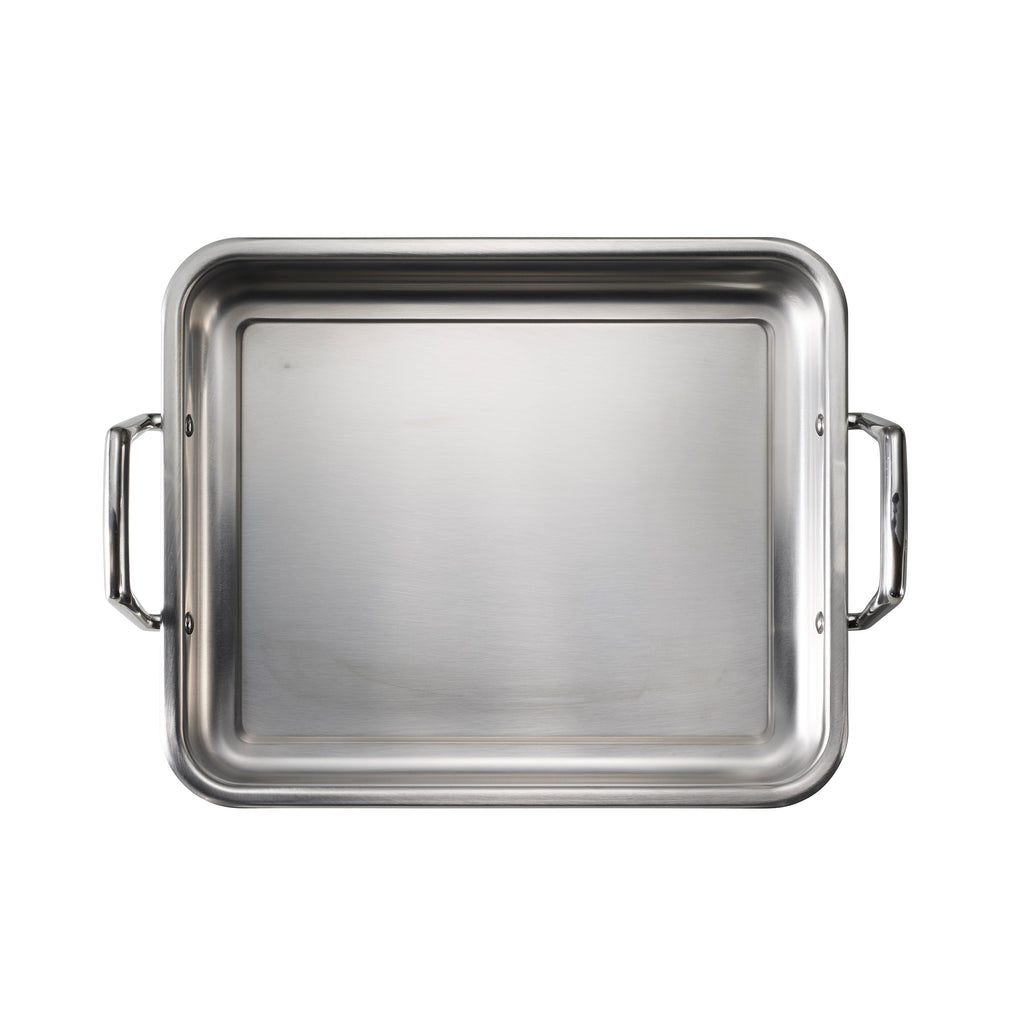 Stainless Steel Roasting Pan with Basting Grill