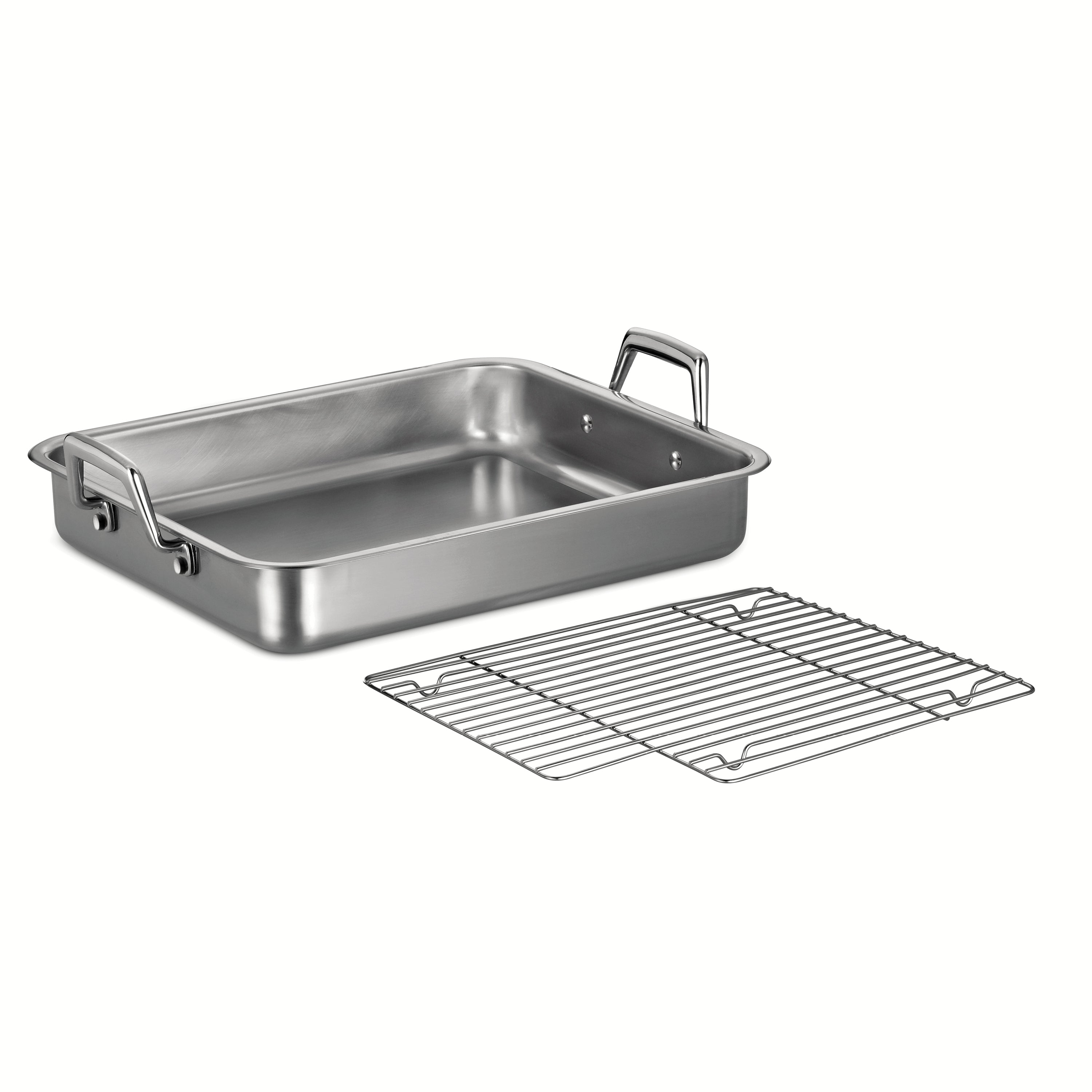 Stainless Steel Roasting Pan with Basting Grill