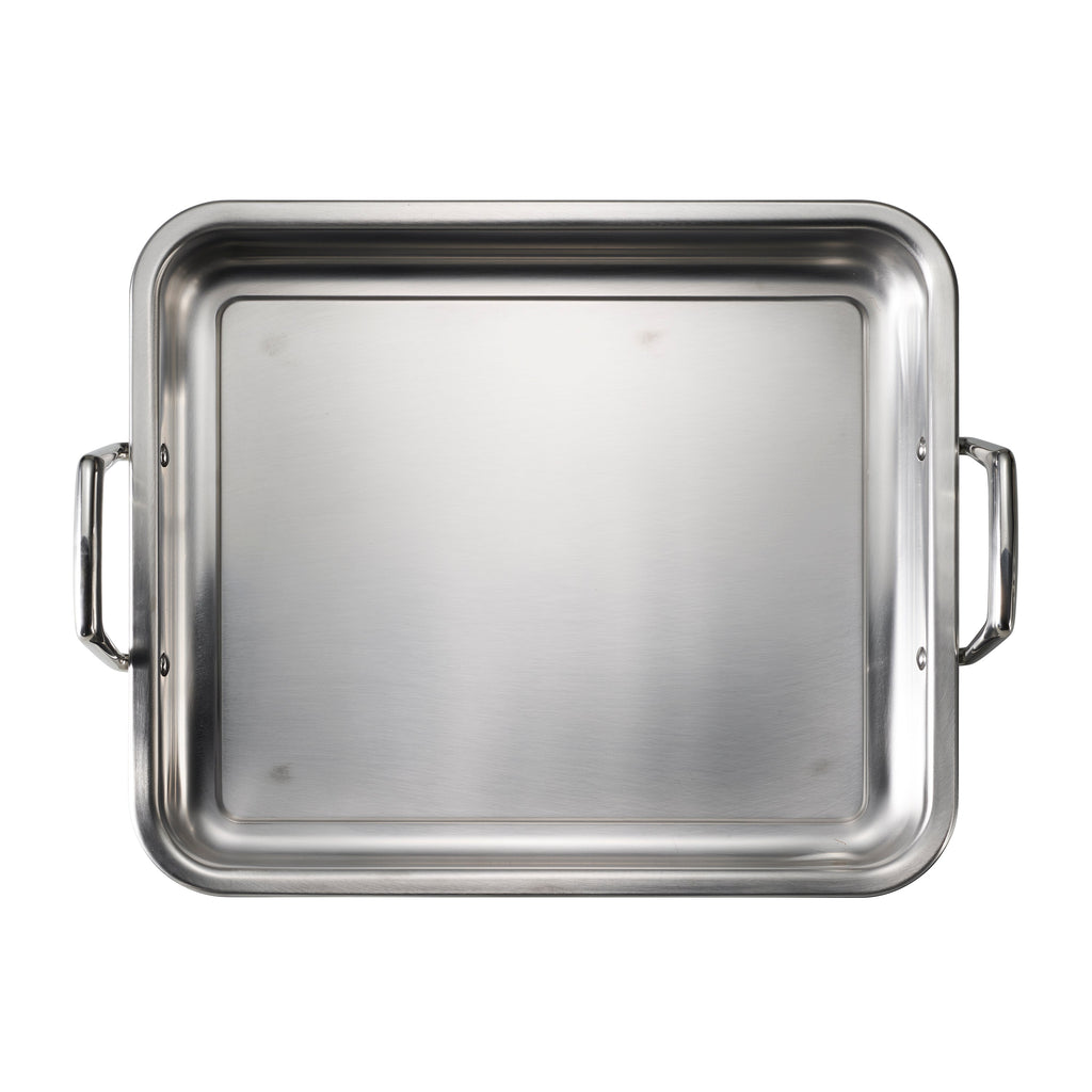 Stainless Steel Roasting Pan with Basting Grill