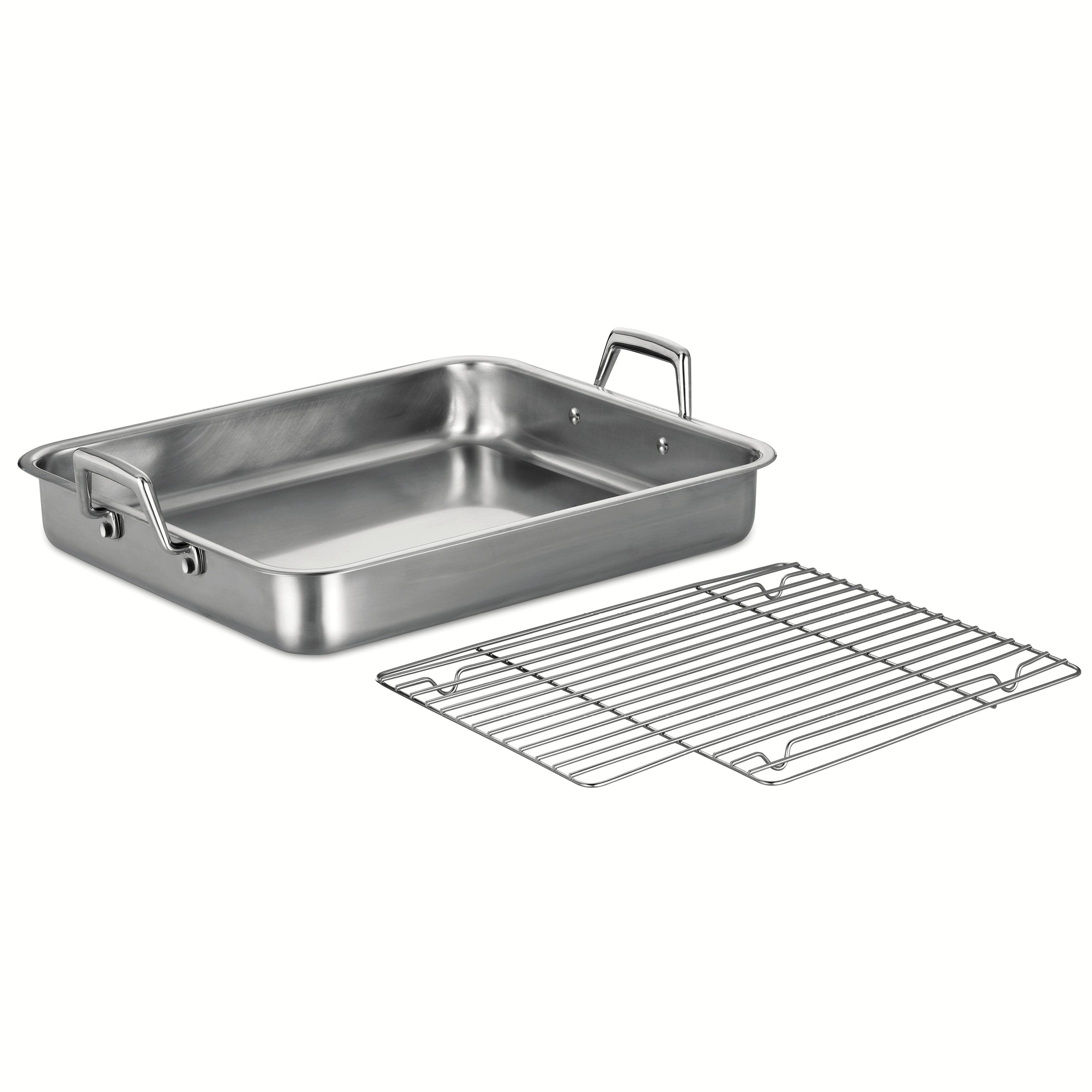 Stainless Steel Roasting Pan with Basting Grill