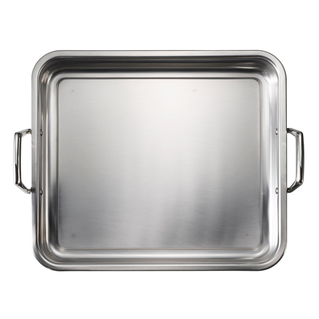 Stainless Steel Roasting Pan with Basting Grill