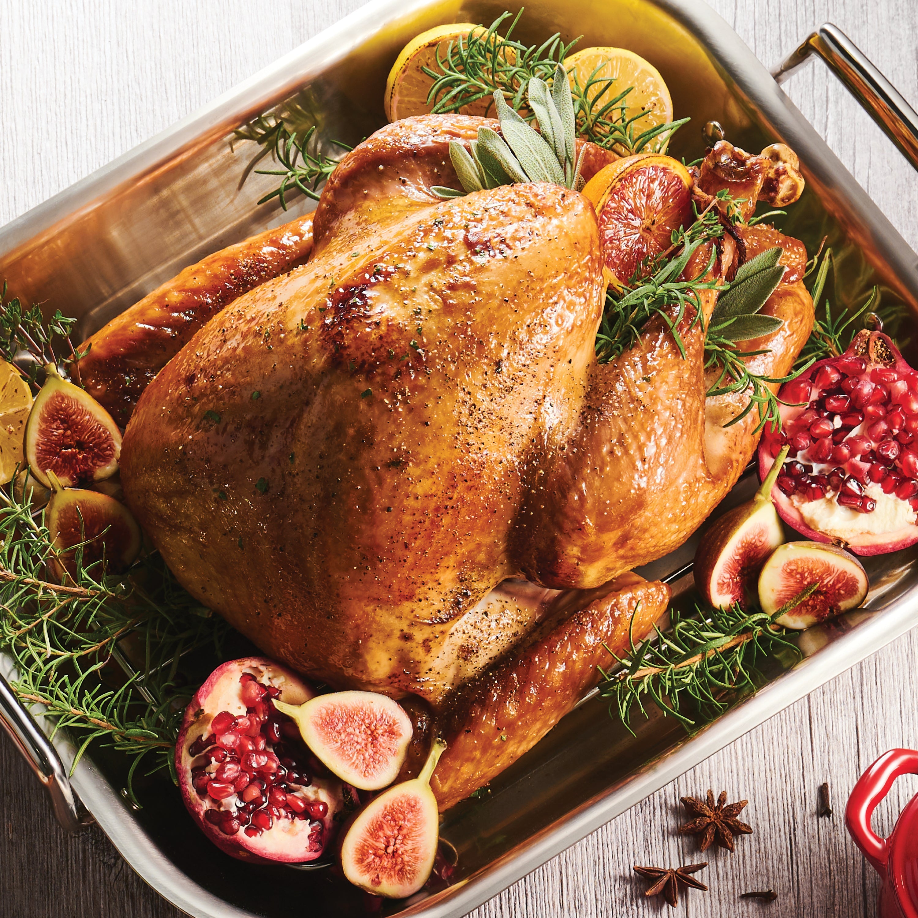 16.75 in Stainless Steel Flared Edge Roasting Pan with Basting Rack