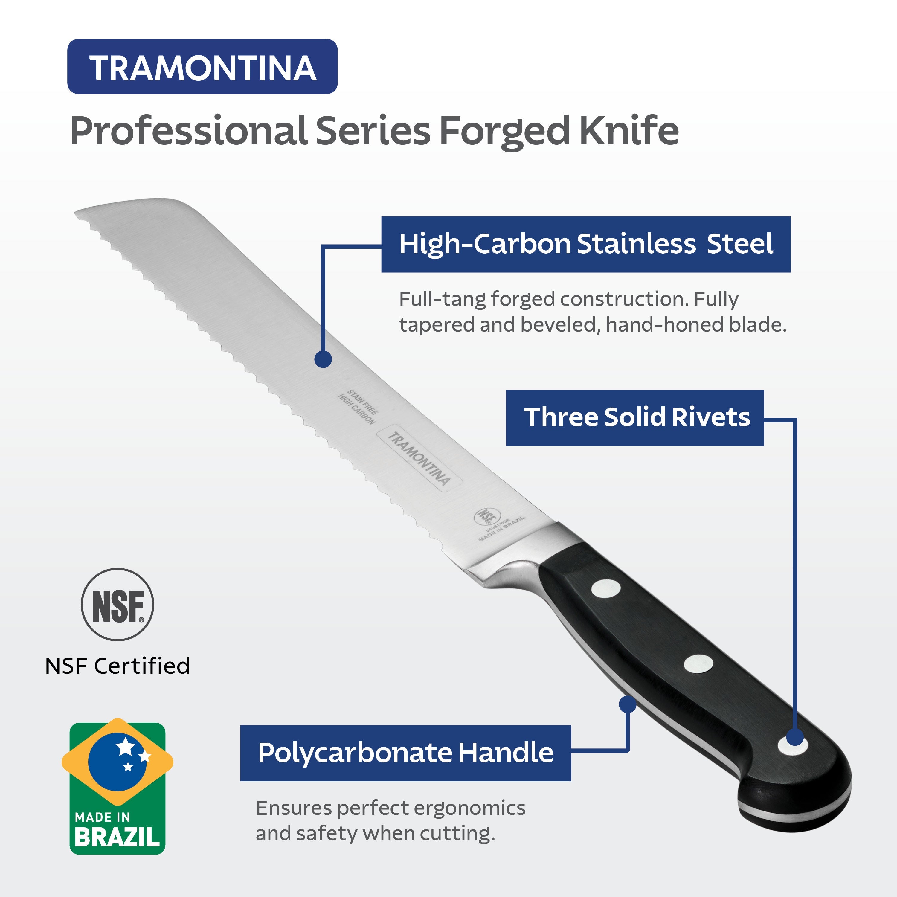 Professional Forged 8 Inch Bread Knife