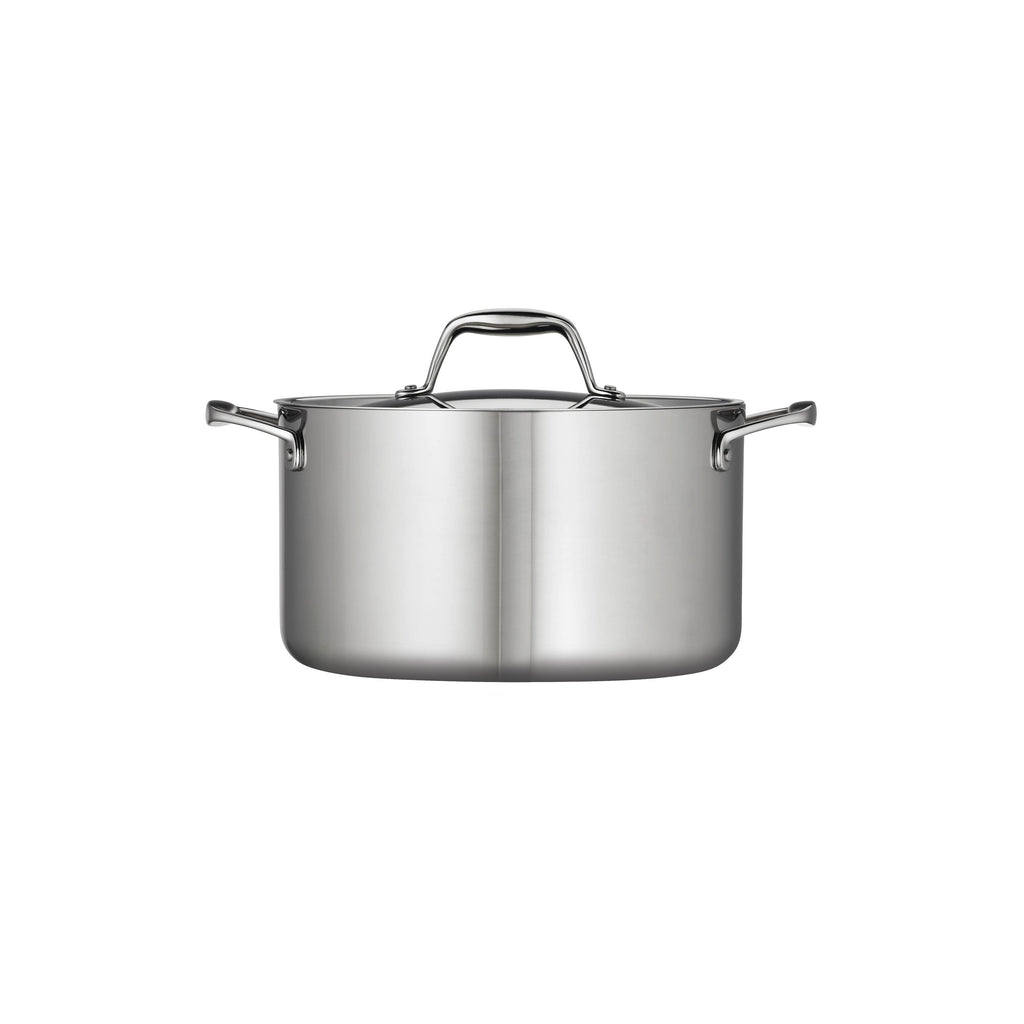 6 Quart Tri-Ply Clad Stainless Steel Covered Sauce Pot