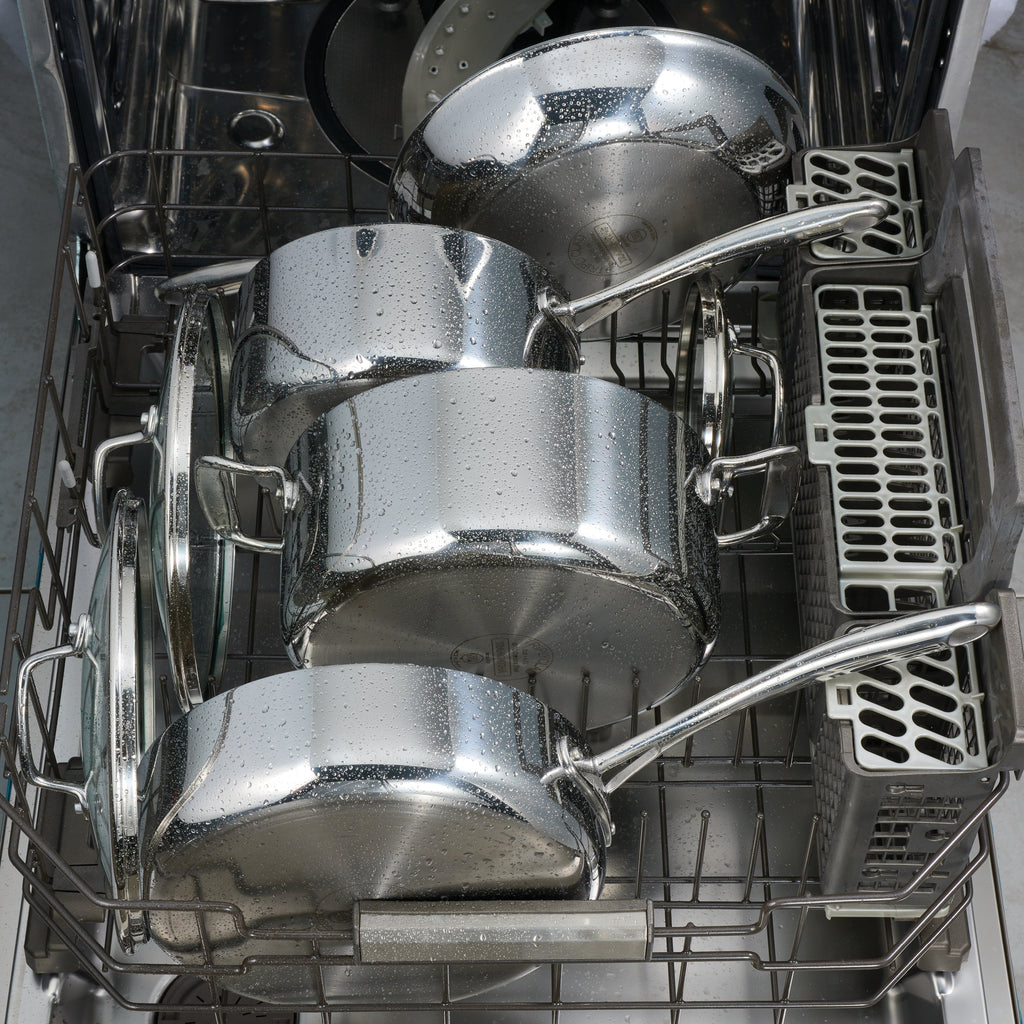 Tri-Ply Clad 8 Quart Stainless Steel Covered Stock Pot - Glass Lid